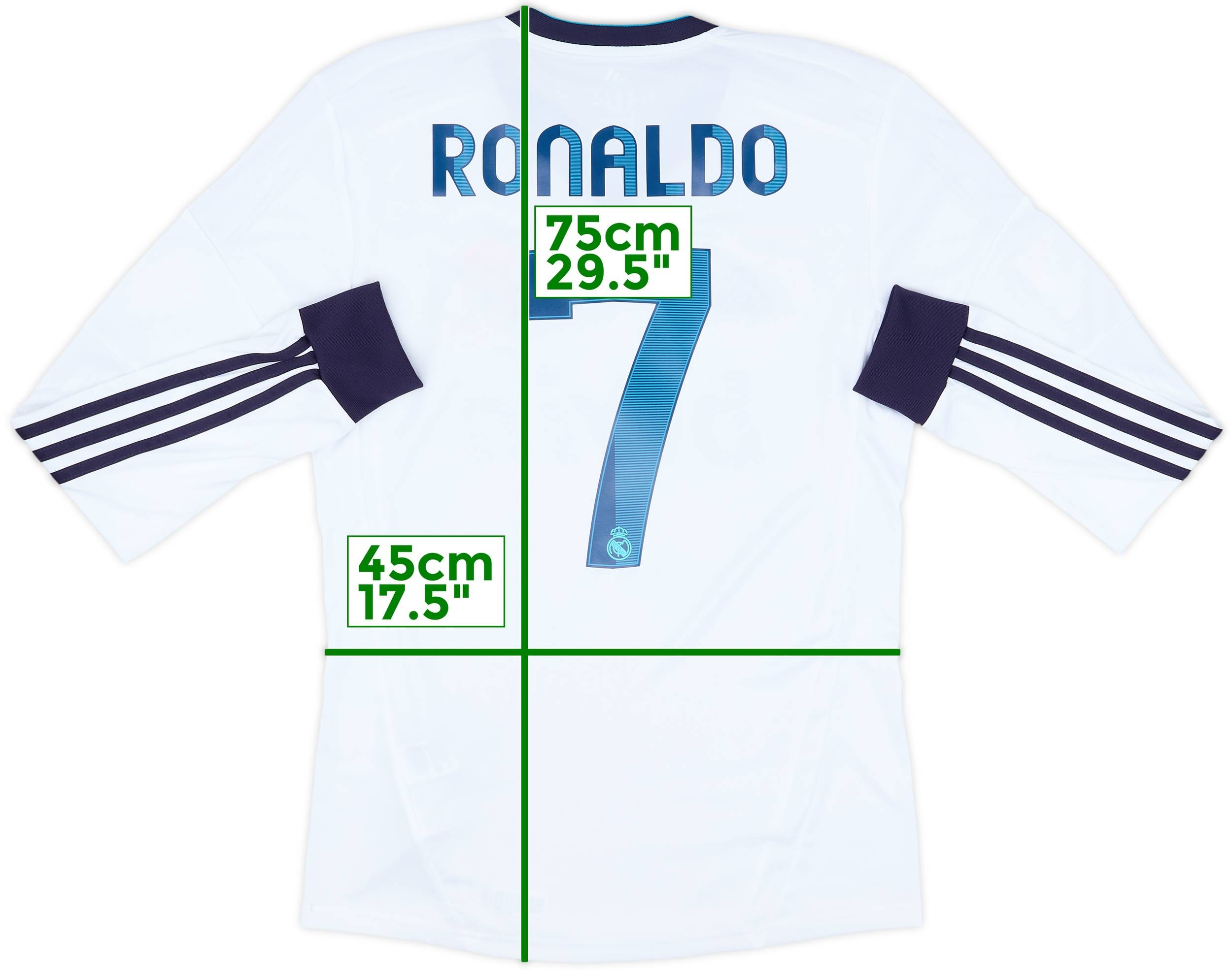 REAL MADRID RONALDO 7 長袖シャツ 2012-13 Real Madrid Home L/S Shirt Ronaldo #7 - 7/10 - (S)