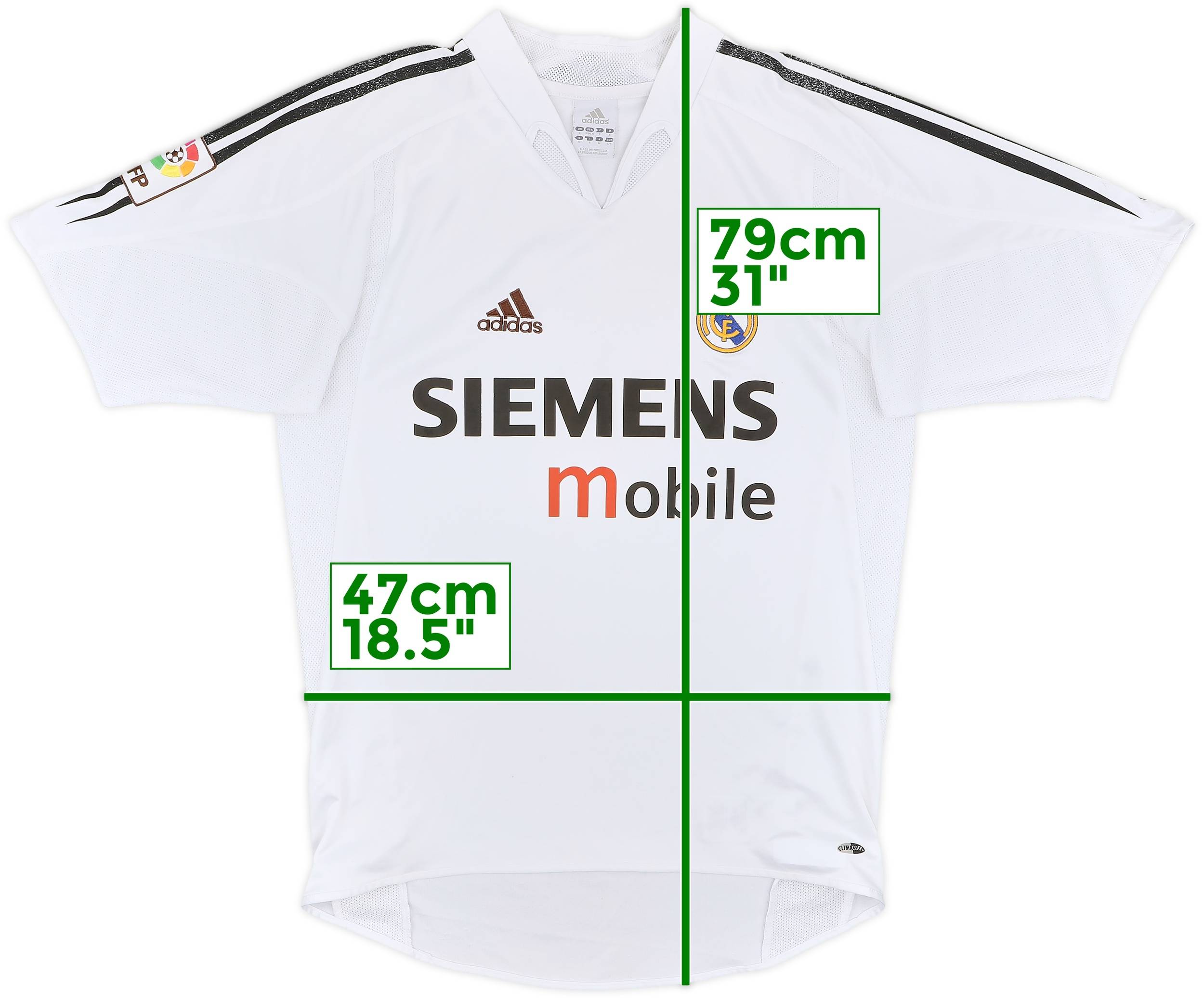 ウェア Real Madrid 04/05 Home Authentic jersey Real Madrid Adidas Vintage 2004/05 Home Football Shirt