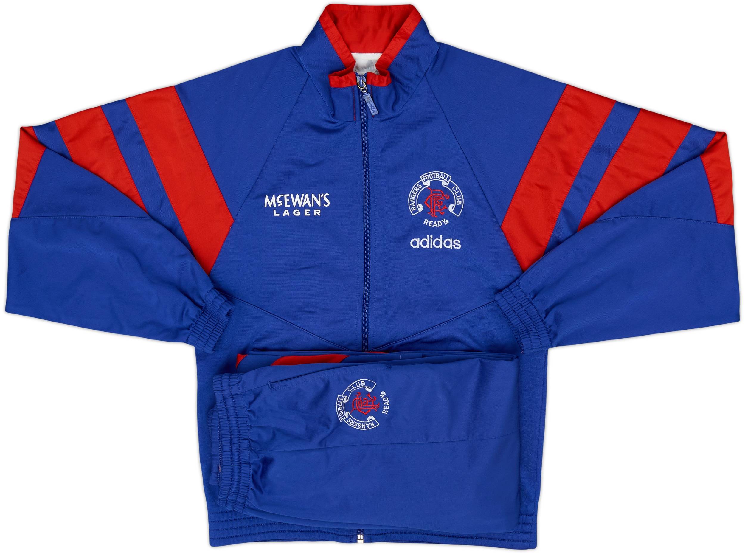 adidas - RANGERSゲームシャツ 1992-94 Rangers adidas Full Tracksuit - 9/10 - (S.Boys)