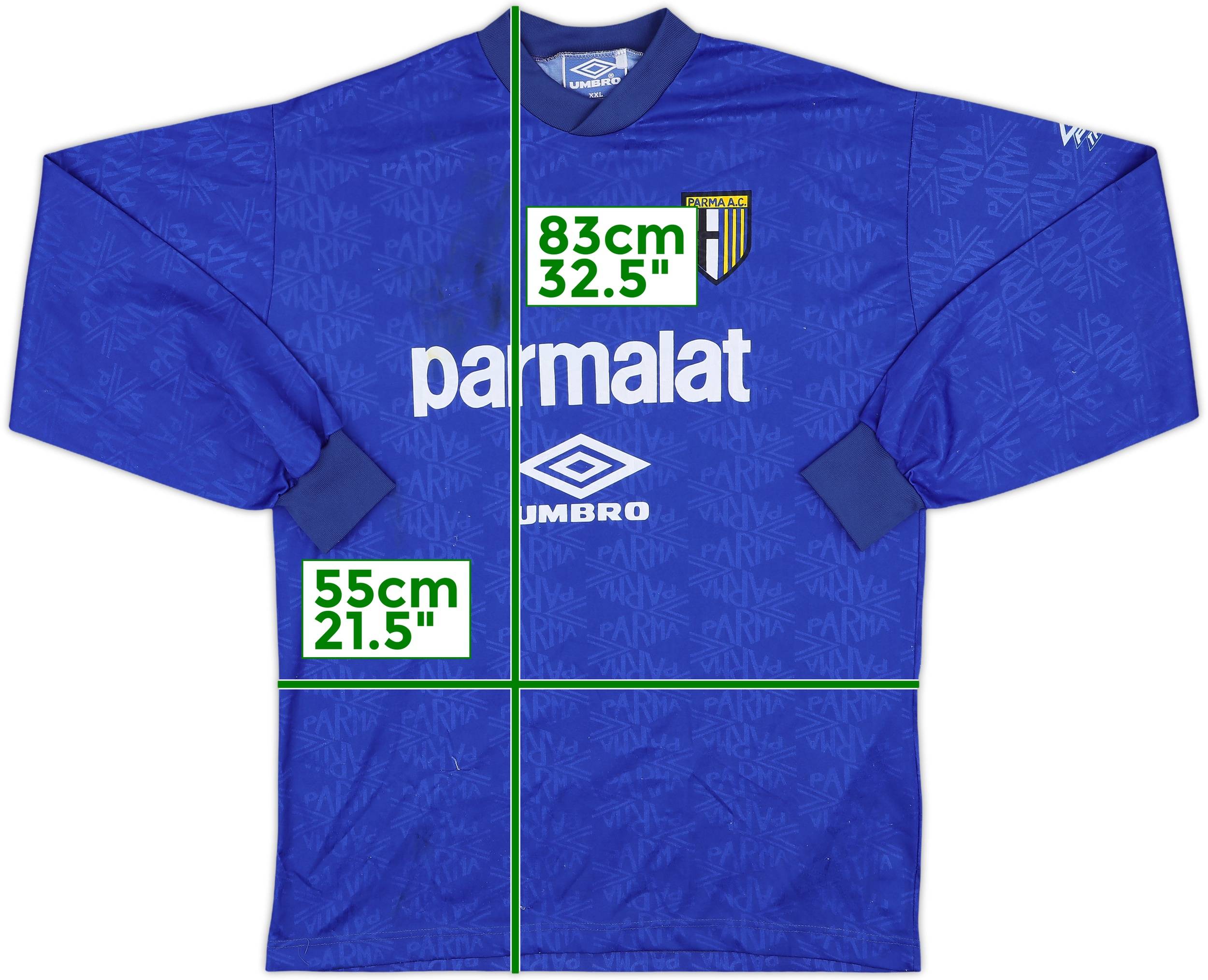 1993-95 Parma Umbro Training L/S Shirt - 5/10 - (XXL)