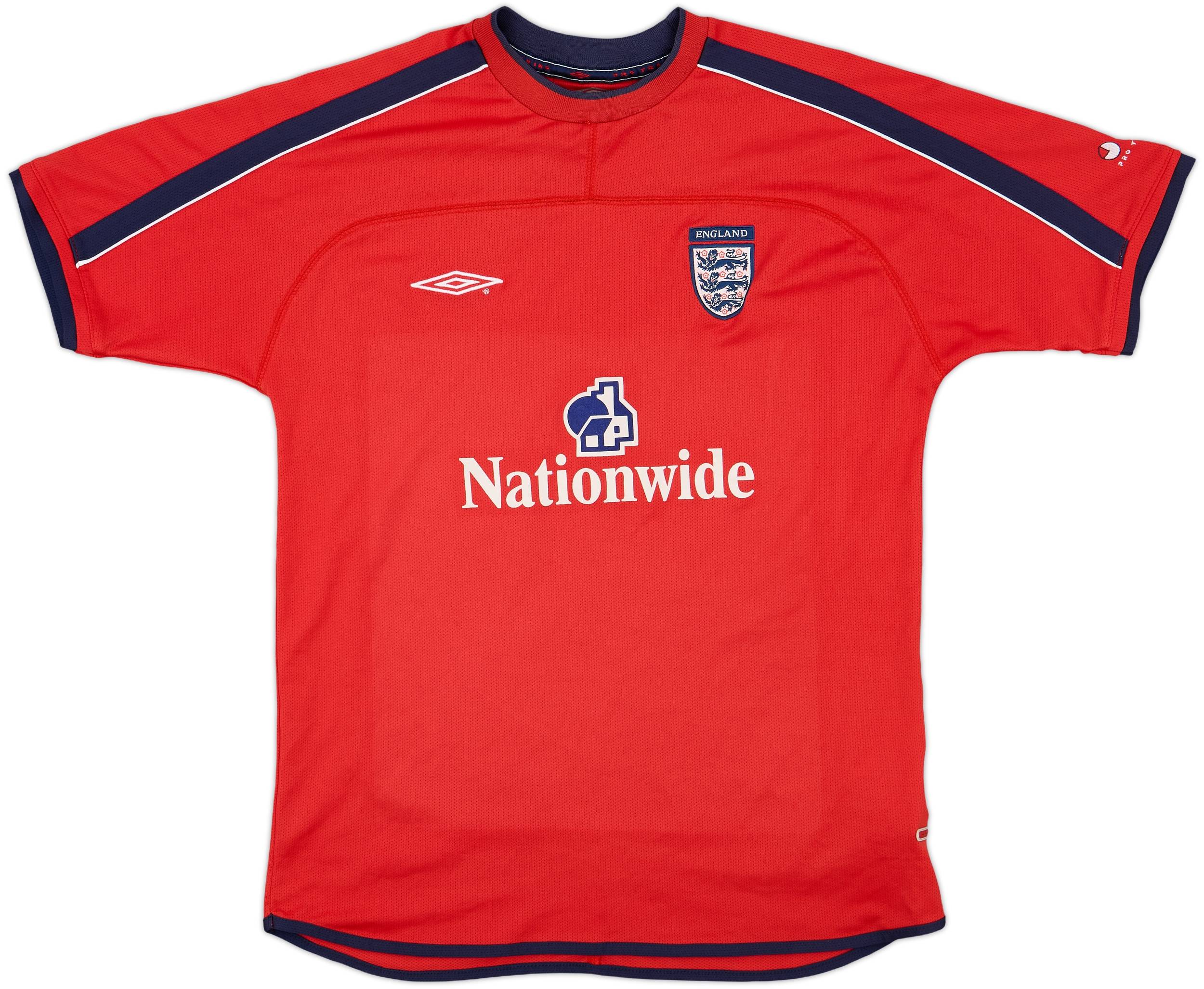 2001-02 England Umbro Training Shirt - 8/10 - (M)