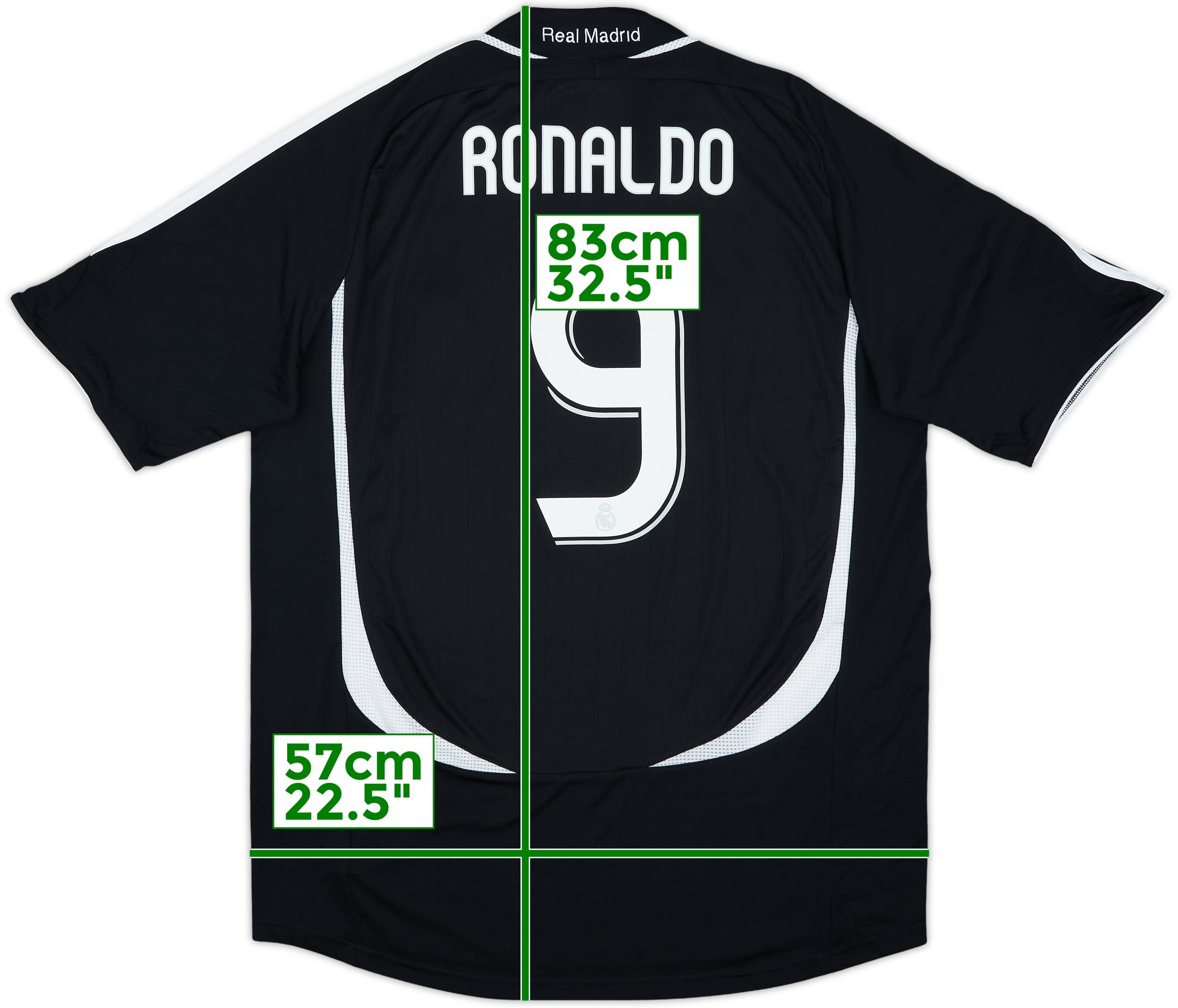 R. Madrid Away UEFA 06/07 - Football Soccer - Black