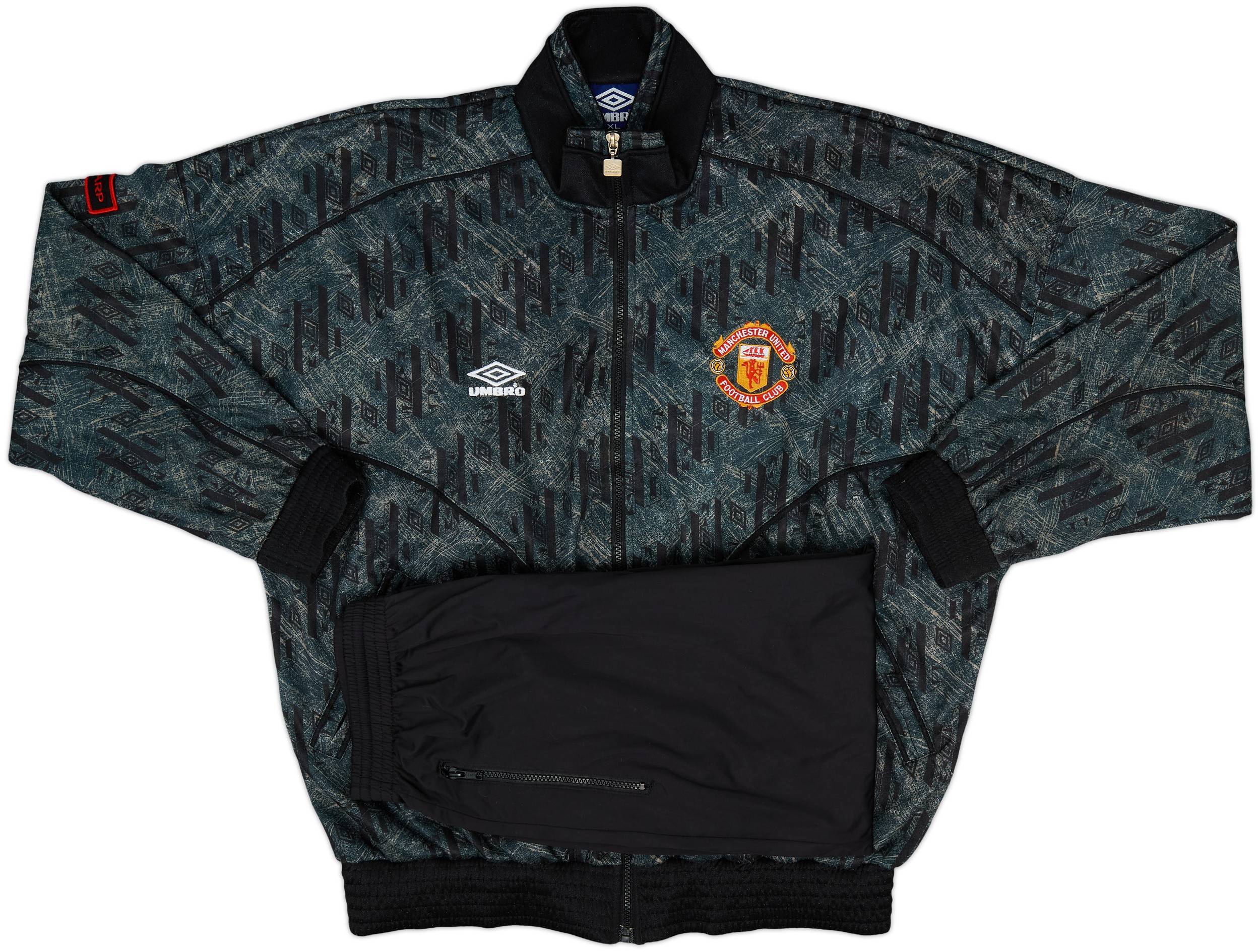 1992-93 Manchester United Umbro Tracksuit - 9/10 - (XL)