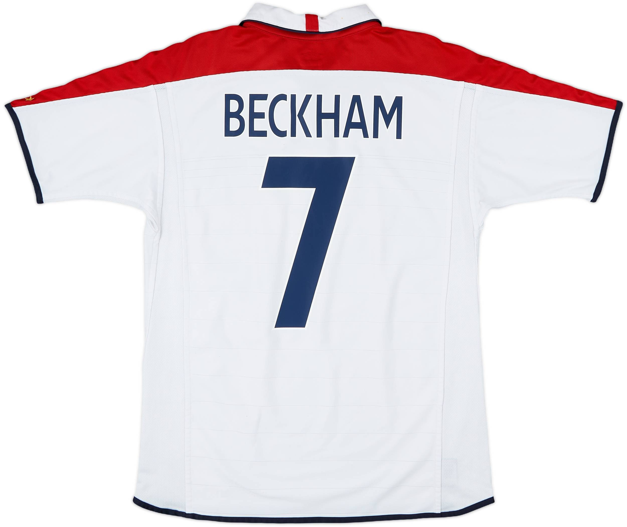 2003-05 England Home Shirt Beckham #7 - 6/10 - (M)