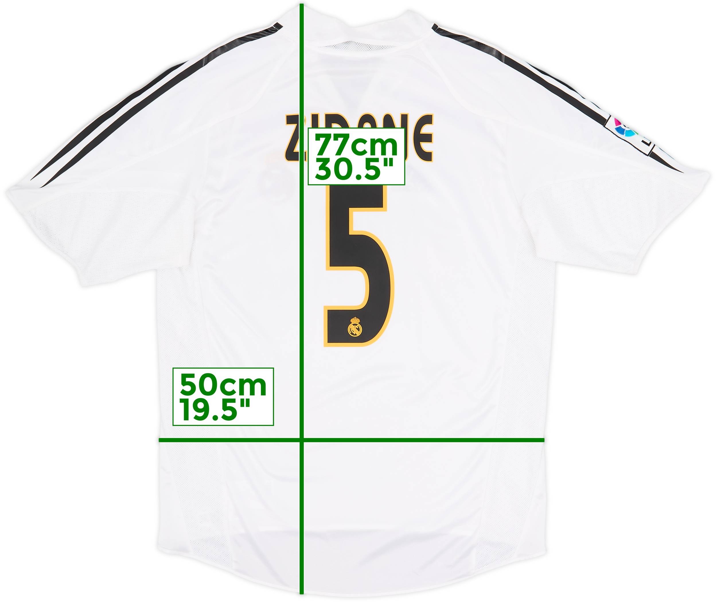 2004-05 Real Madrid Home Shirt Zidane #5 - 8/10 - (M)