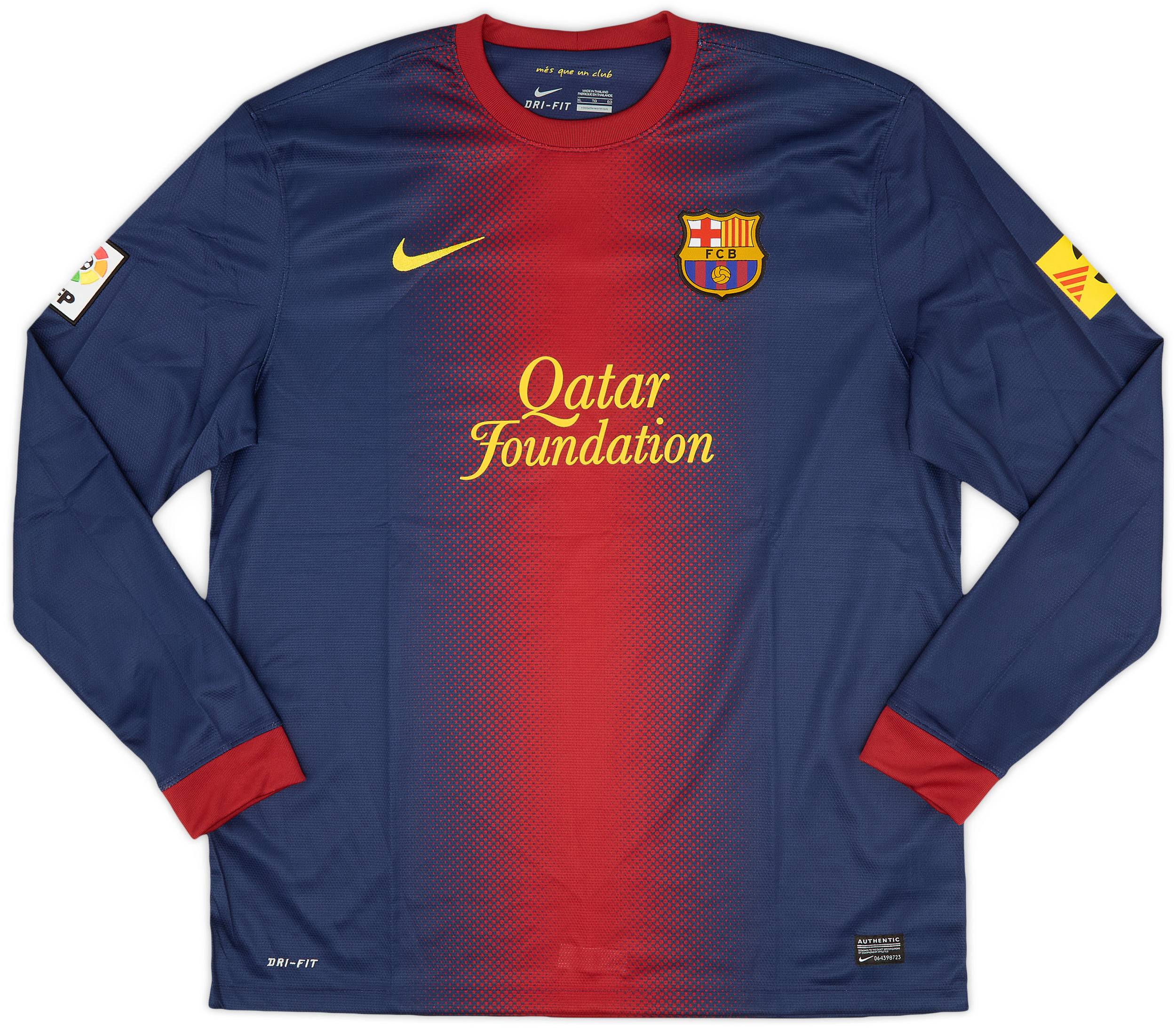 【おまけ付】 L/S Home Barcelona 2012-13 Shirt (XL) #10 Messi ウェア