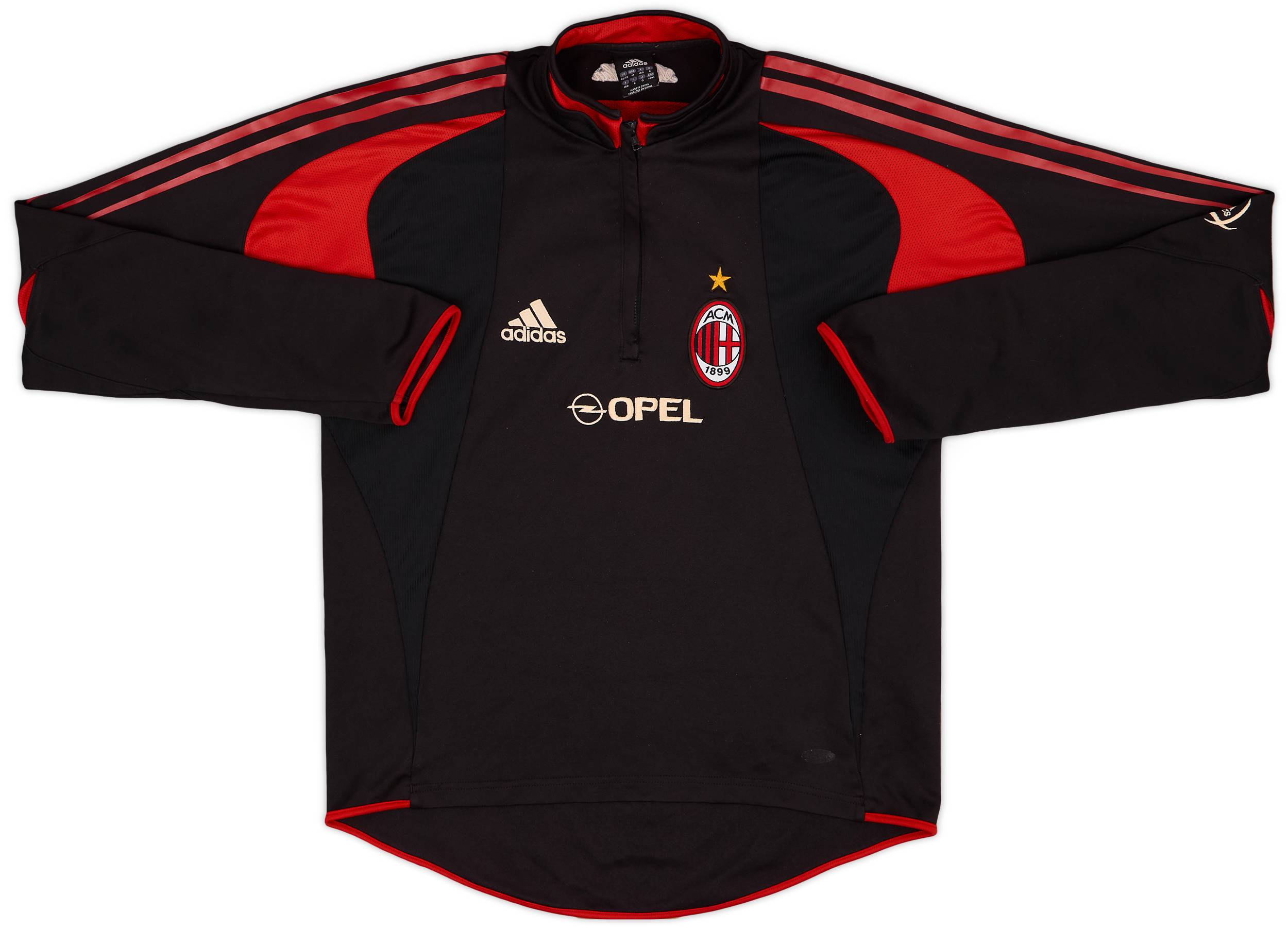 2004-05 AC Milan adidas 1/4 Zip Drill Top - 8/10 - (M/L)