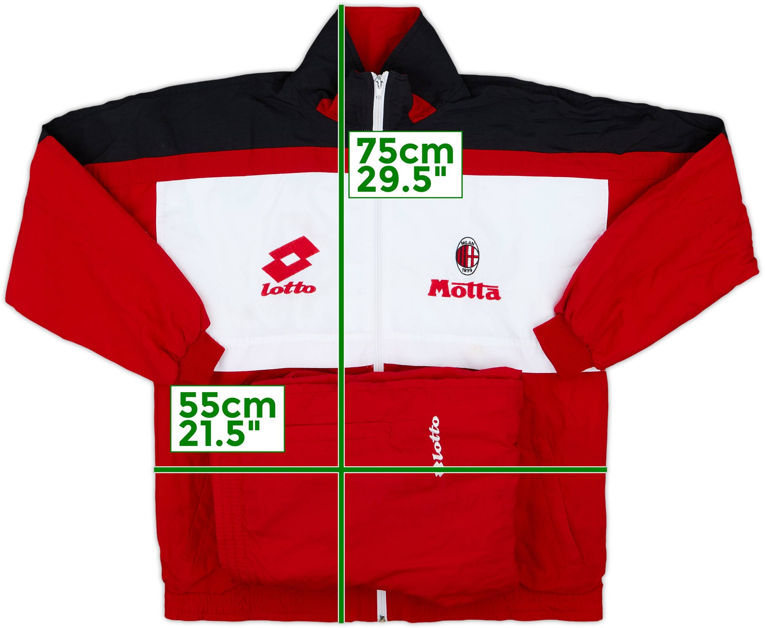 1994-95 AC Milan Lotto Tracksuit - 6/10 - (XL) 1994-95 AC Milan Lotto Tracksuit - 6/10 - (XL)