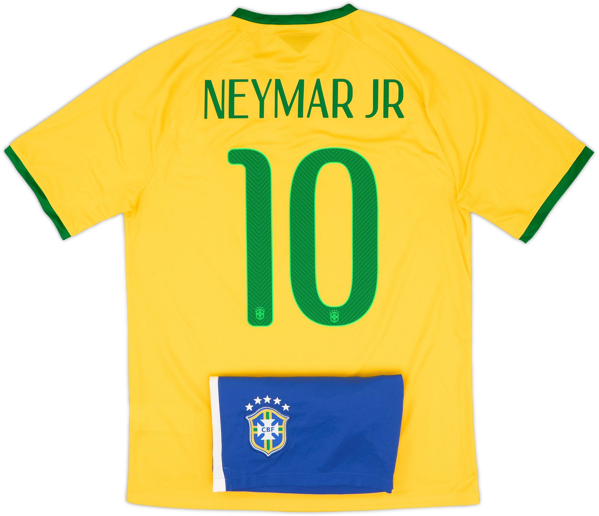 2014-15 Brazil Home Shirt & Shorts Neymar Jr #10 - 7/10 - (M)