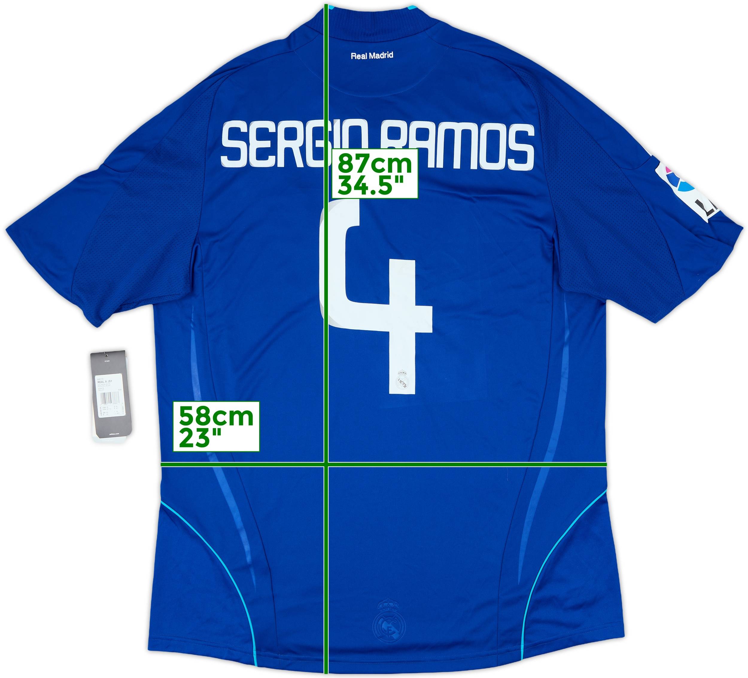 2008-09 Real Madrid Away Shirt Sergio Ramos #4 (XL)