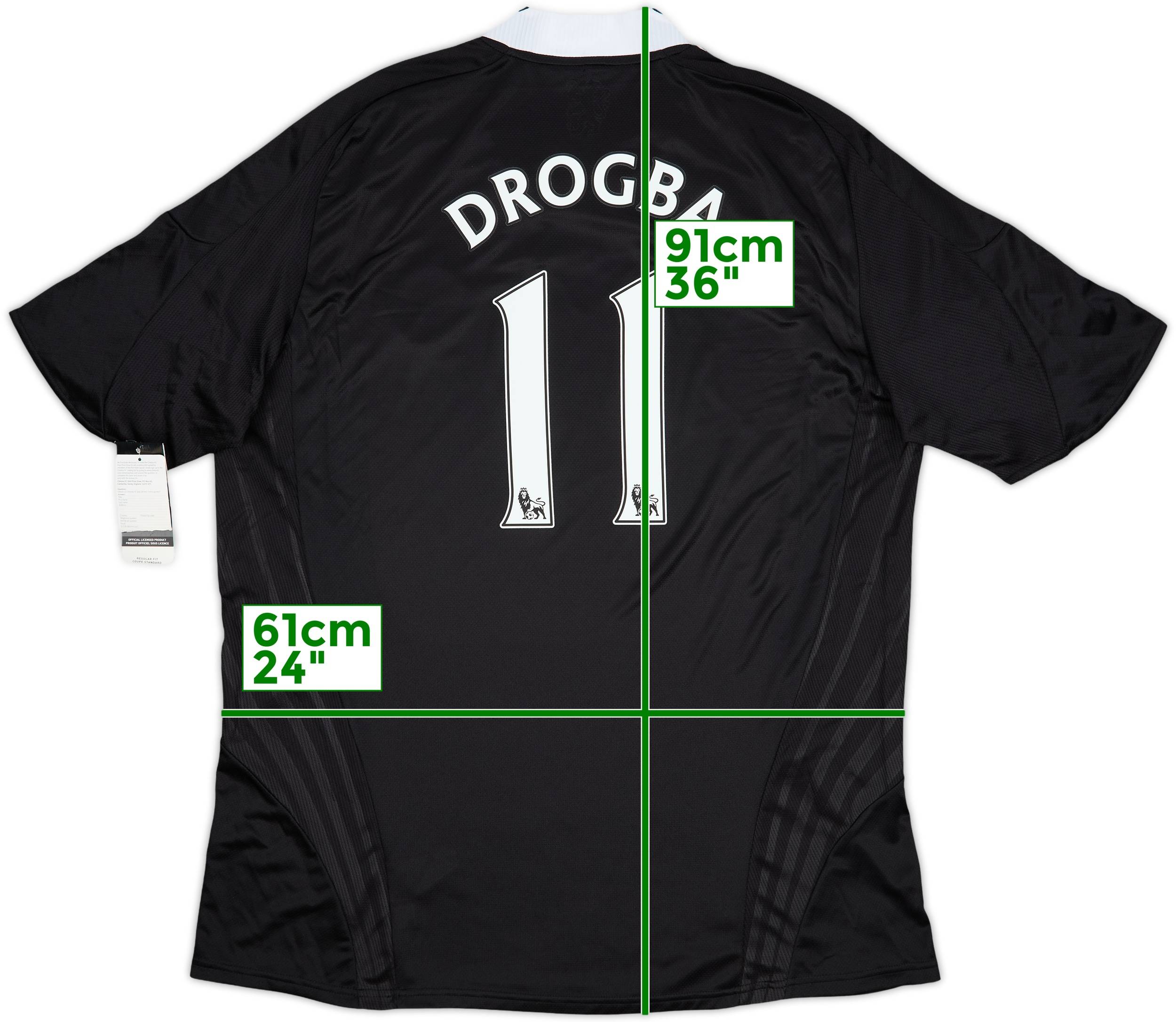 2010-11 Chelsea Player Issue TechFit Away L/S Shirt Drogba