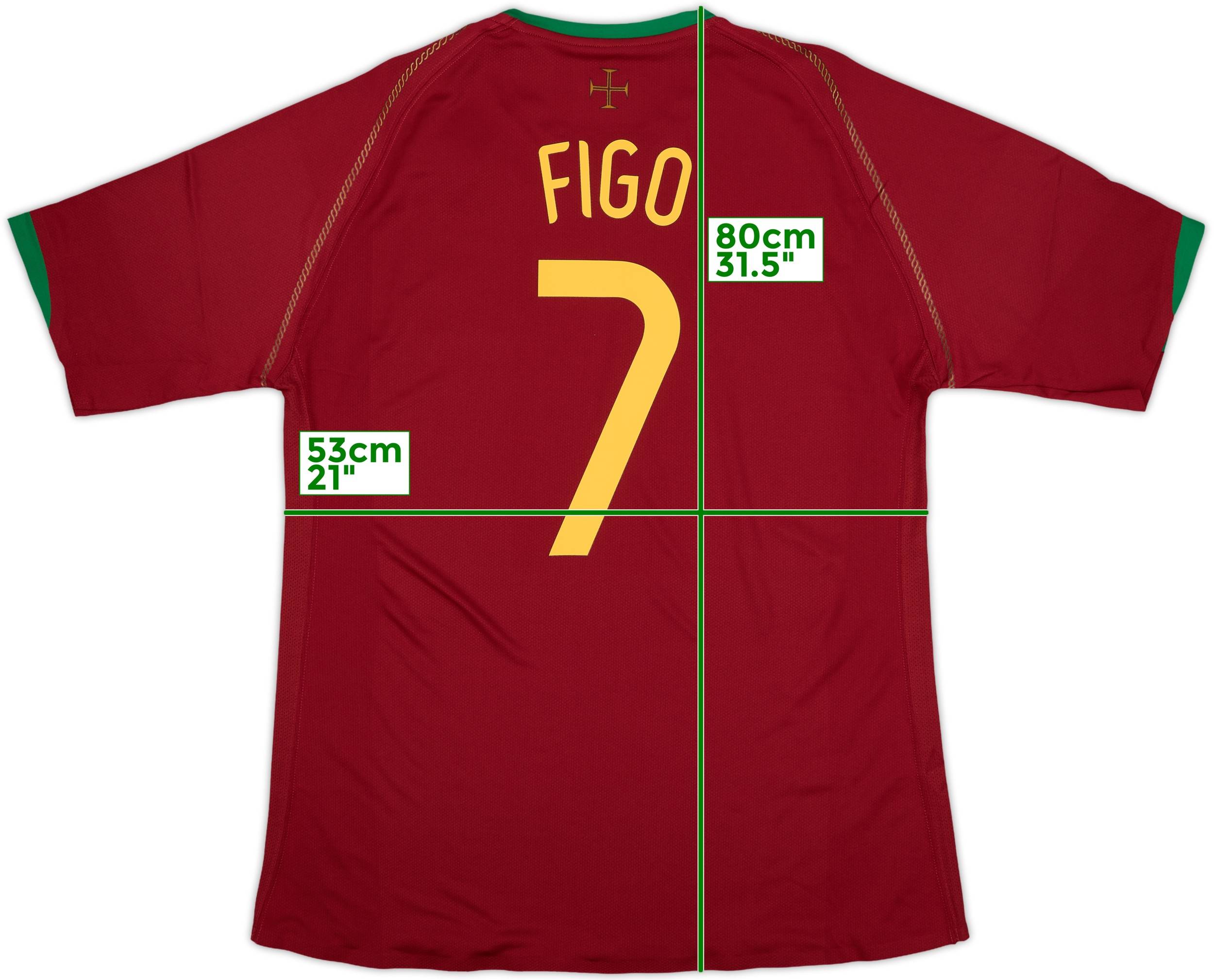 2006-08 Portugal Player Issue Home Shirt Figo #7 (XL)
