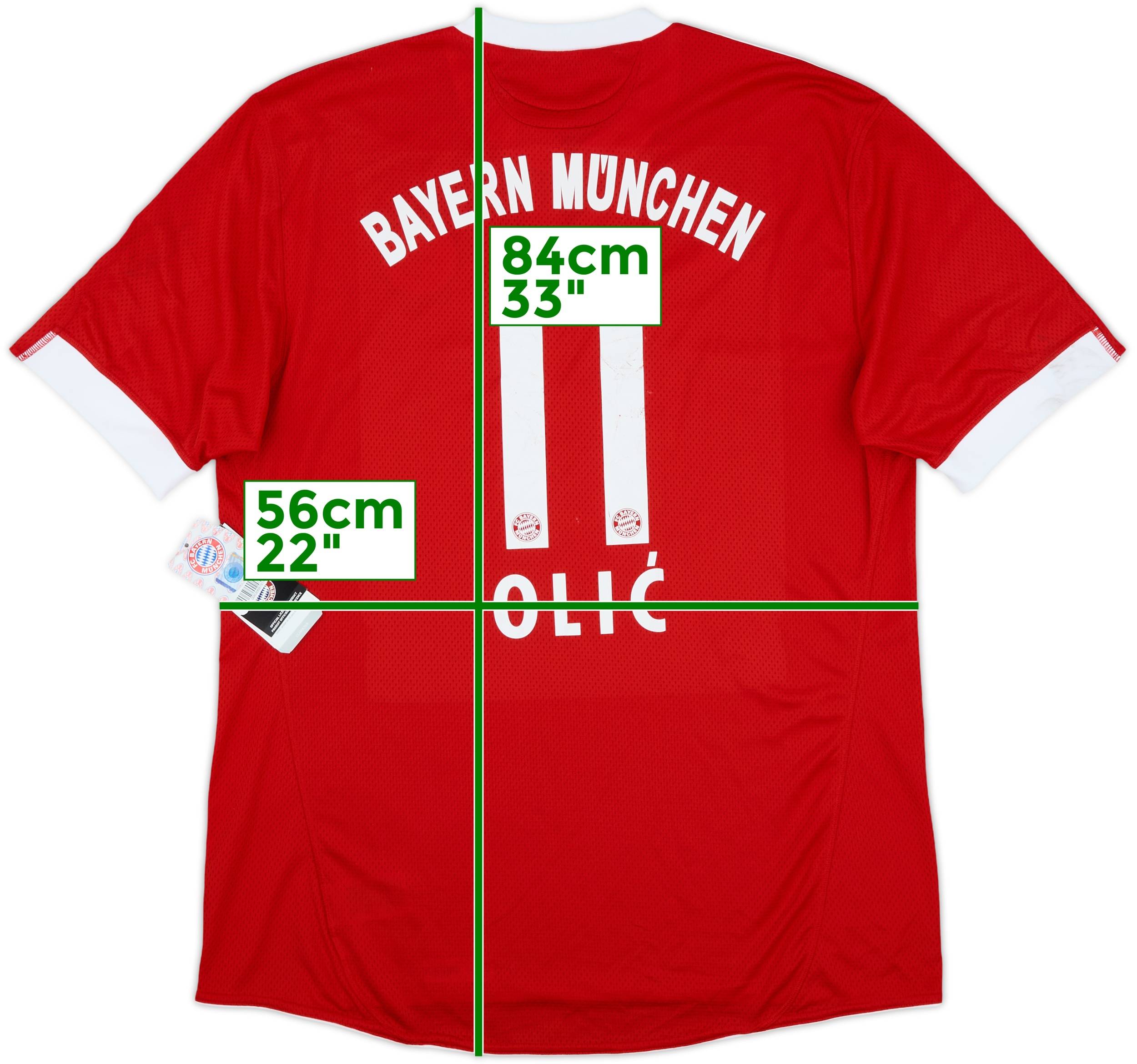 定番人気！ 2009-10 Bayern Munich Home Shirt Olic #11 (XL) ウェア