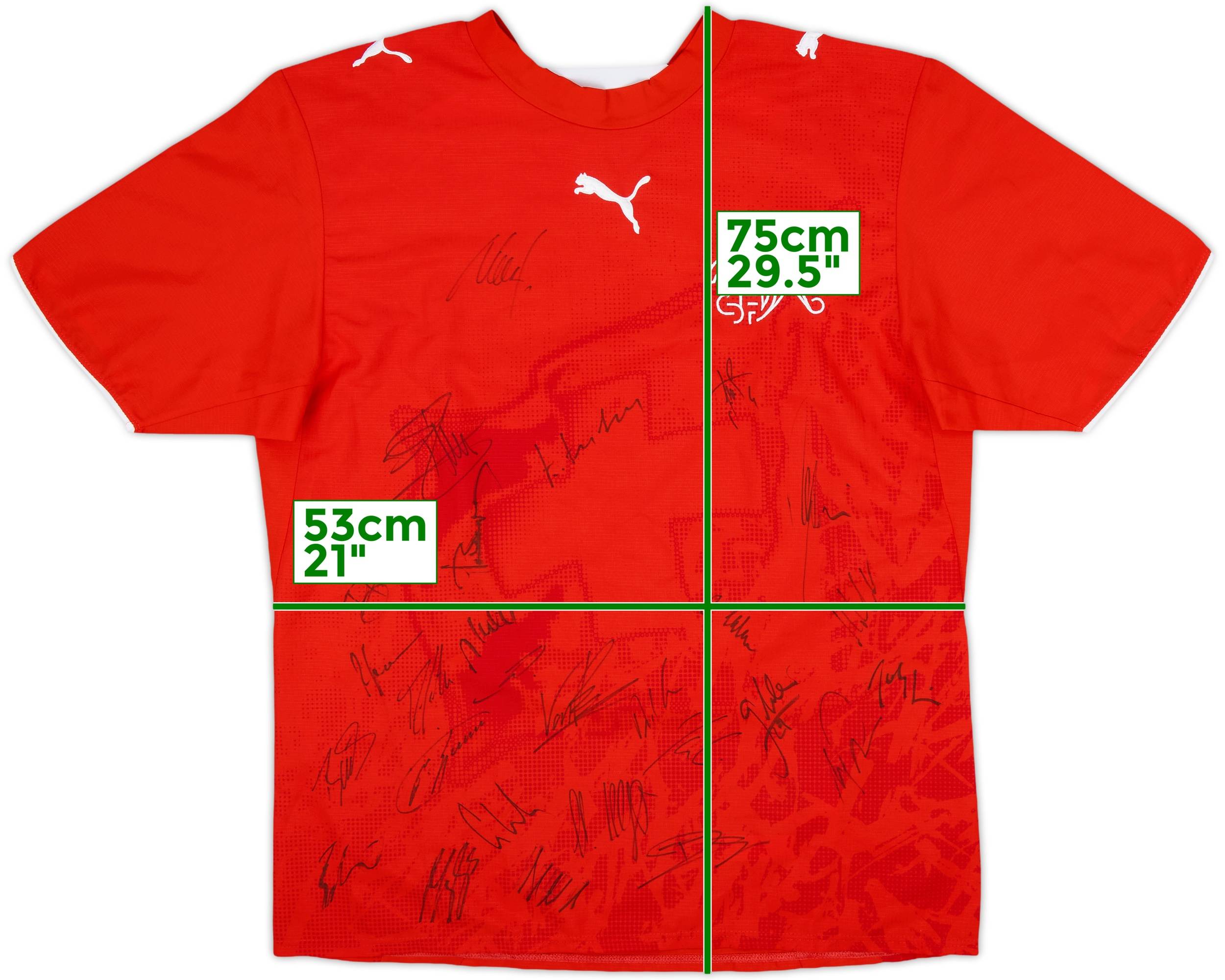 Lotto 赤 スイス代表ユニフォーム　XLサイズ 2006-08 Switzerland Signed Home Shirt - 8/10 - (XL)