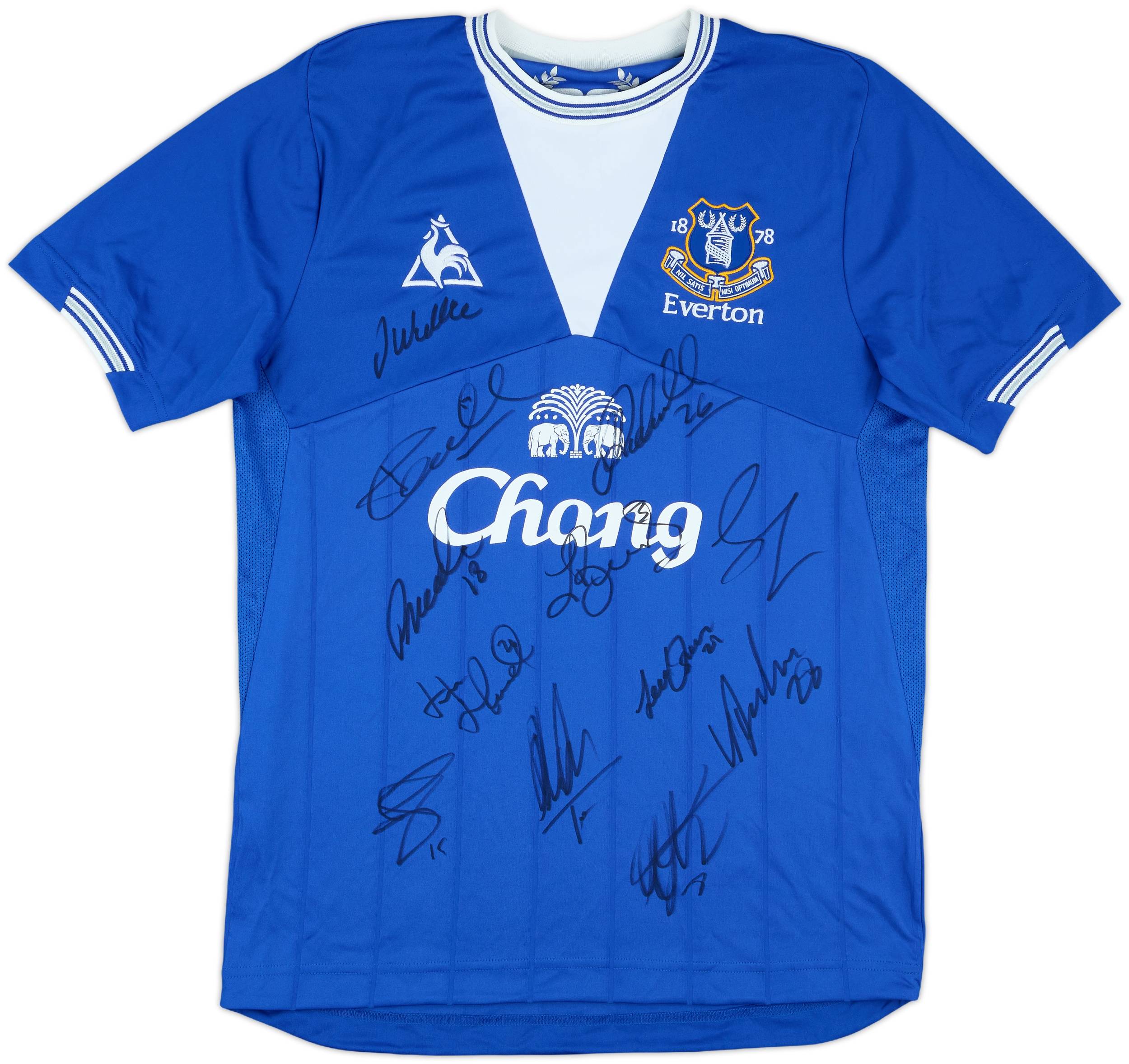 Signed Everton Shirt Duncan Ferguson And Wayne Rooney Hand Everton