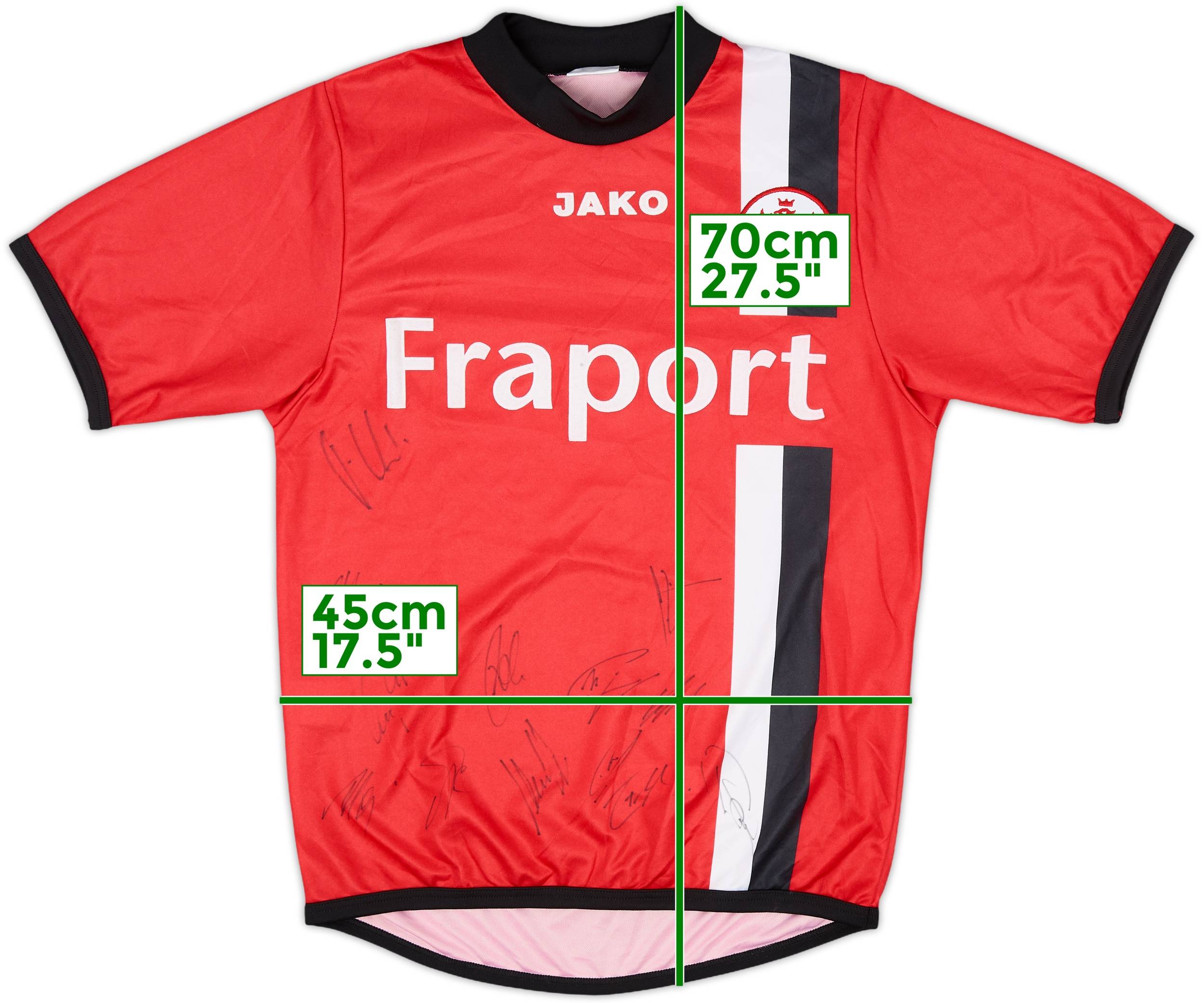 【数量限定】旧モデル在庫処分セールを開催します！ 2005-06 Eintracht Frankfurt Signed Home Shirt - 8/10 - (XS) ミュージシャン
