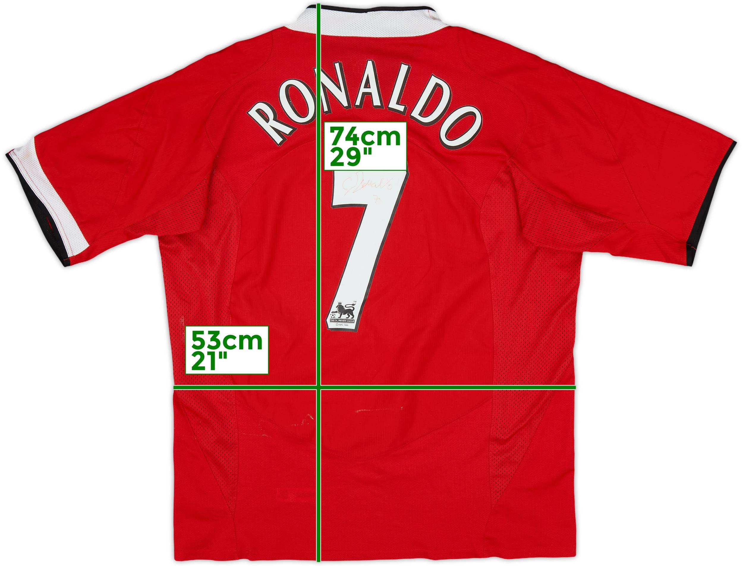 2004-06 Manchester United Signed Home Shirt Ronaldo #7 - 7