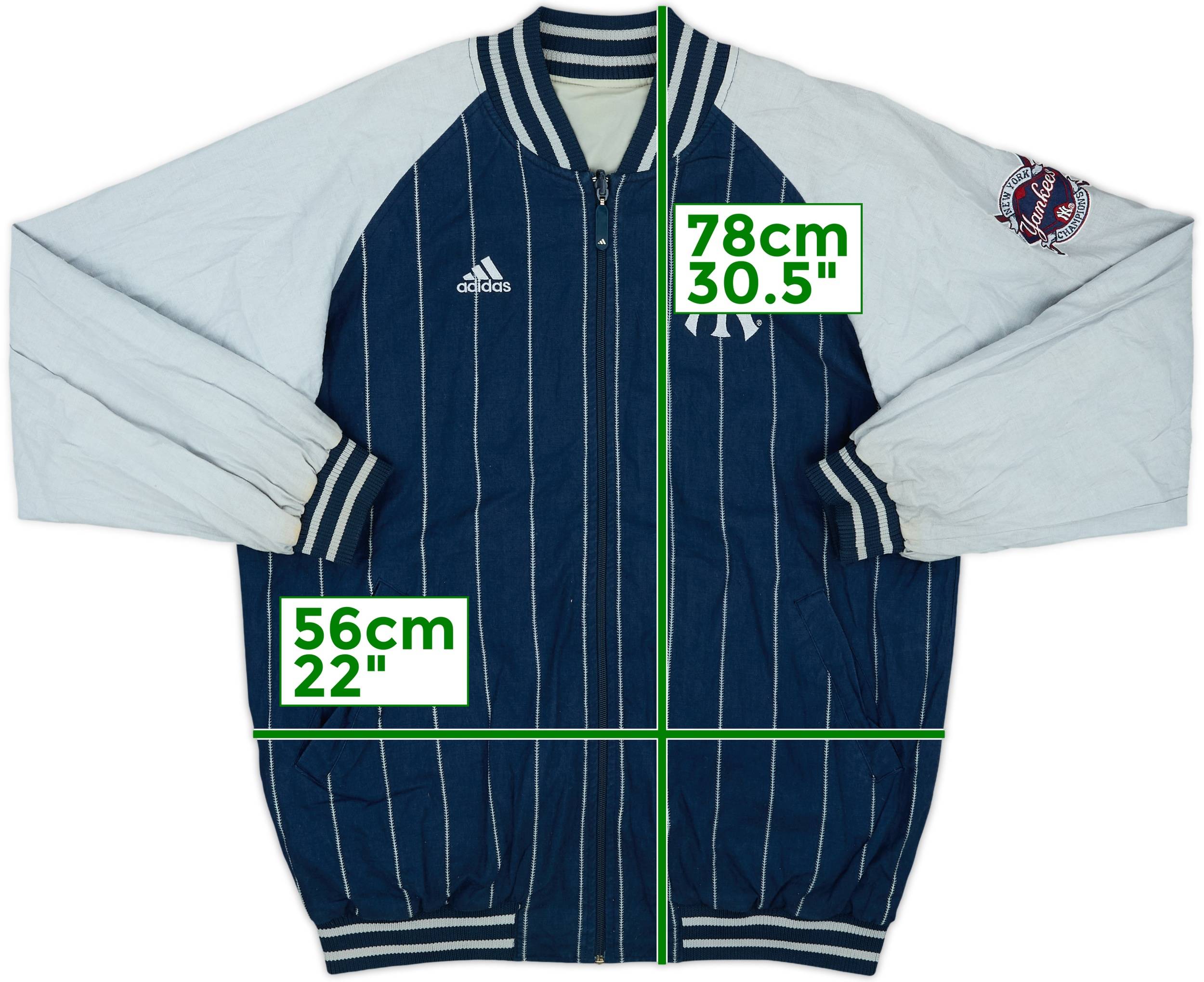 1996-99 New York Yankees adidas Reversible Jacket - 7/10 - (XL.Boys)
