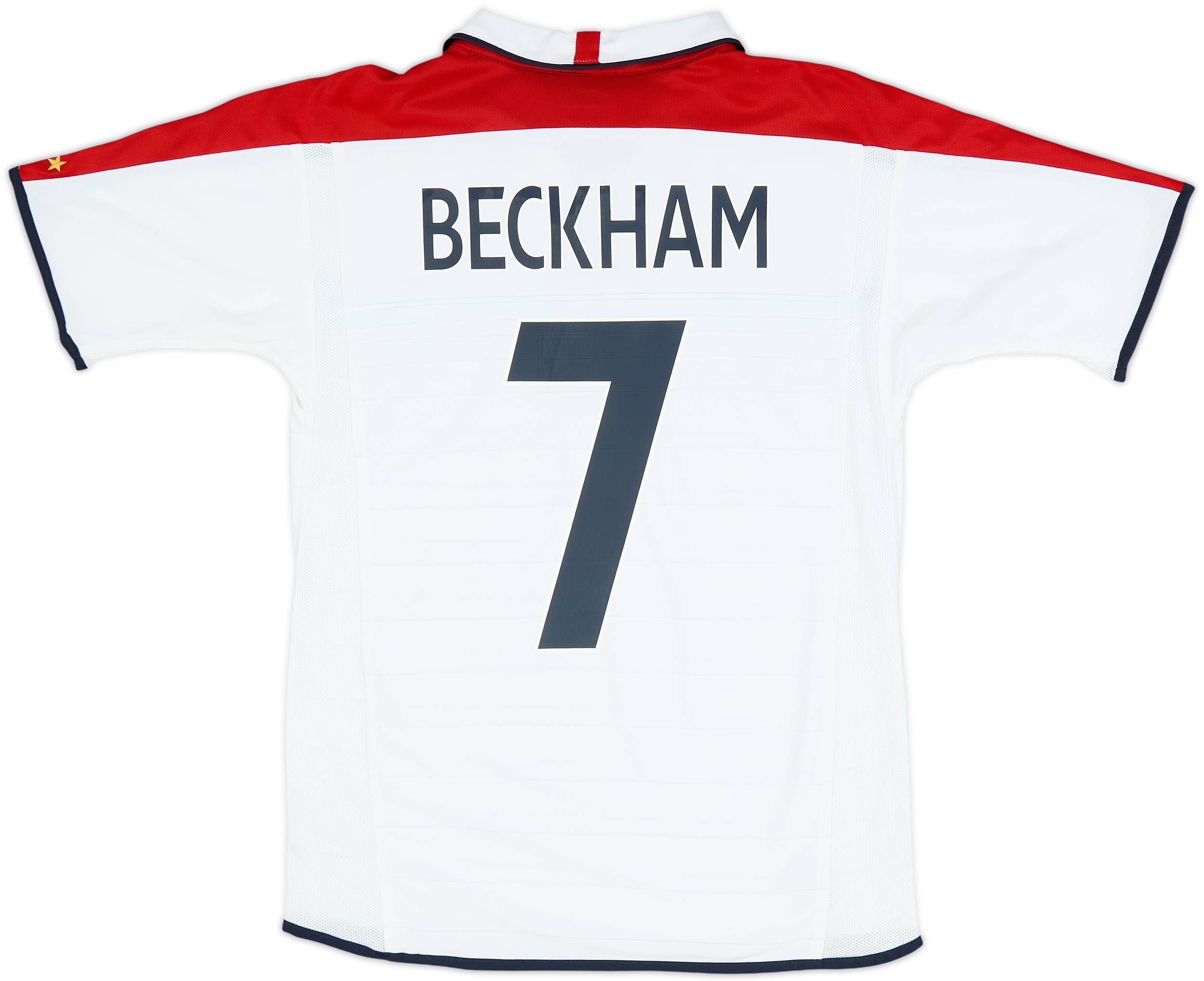 2003-05 England Home Shirt Beckham #7 - 6/10 - (S)