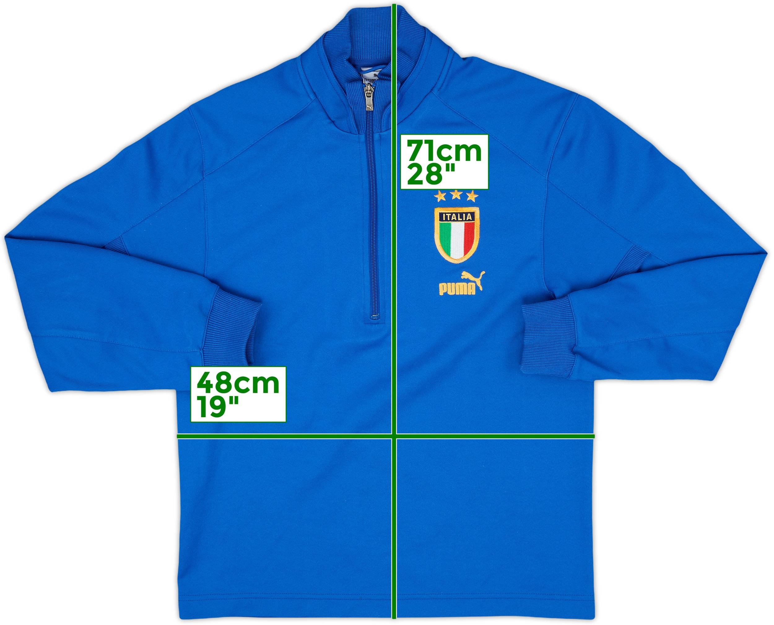 2004-05 Italy Puma 1/4 Zip Training Top - 8/10 - (XL.Boys)