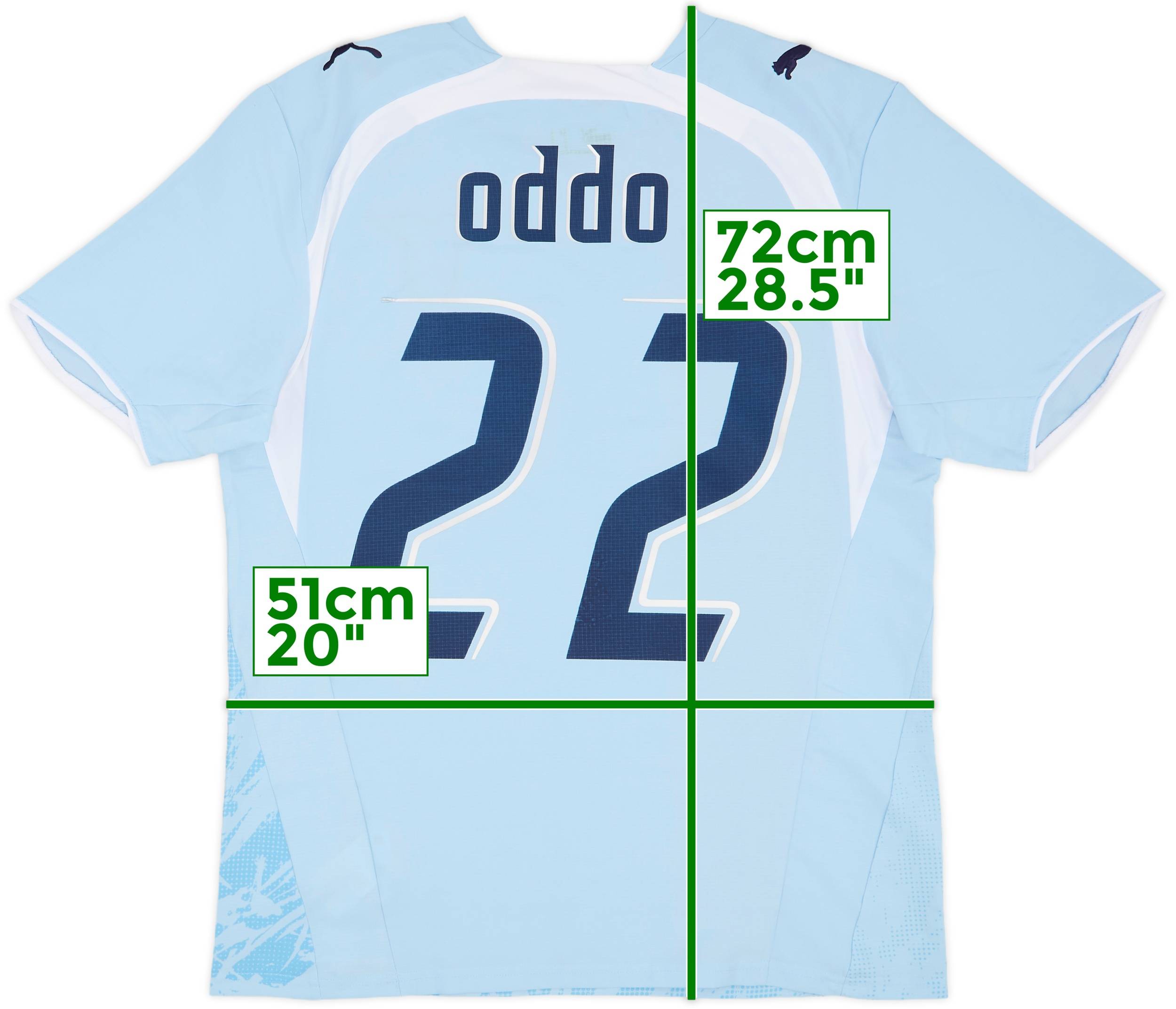 2006-07 Lazio Home Shirt Oddo #22 - 8/10 - (M)