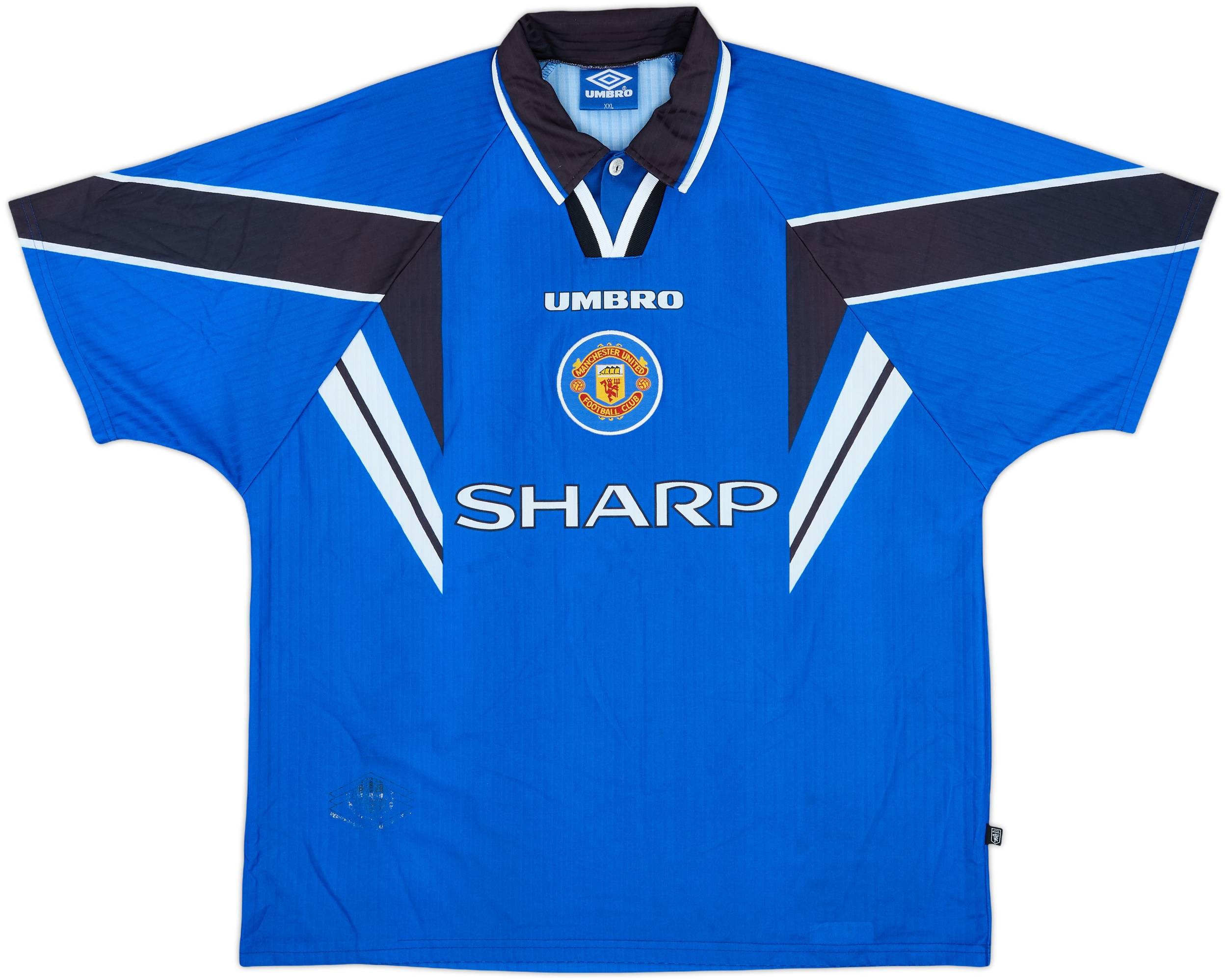 ウェア Manchester United 96/97 S/S Uniform #14 1996-98 Manchester United Third Shirt Cantona #7 - 9/10 - (XXL)