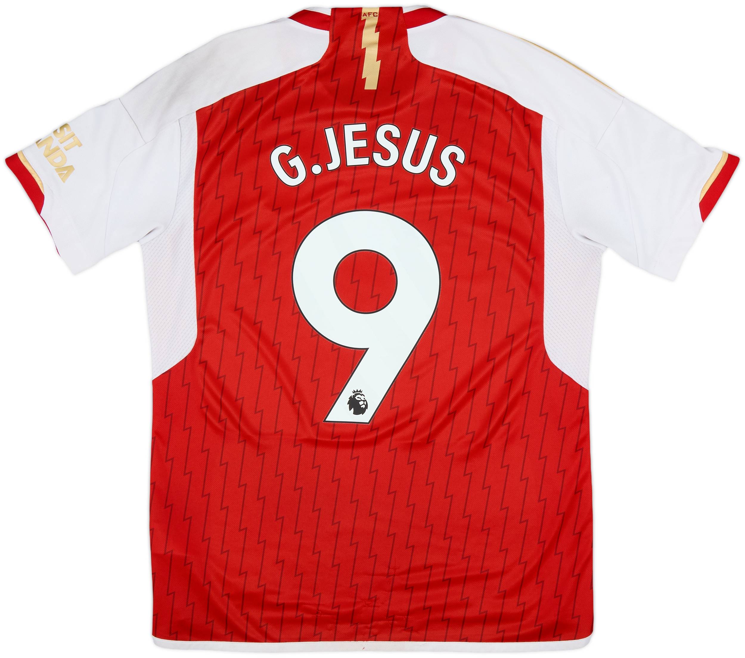 アーセナル G. JESUS 9番 シャツ 2023-24 Arsenal Home Shirt G.Jesus #9 - 6/10 - (L)
