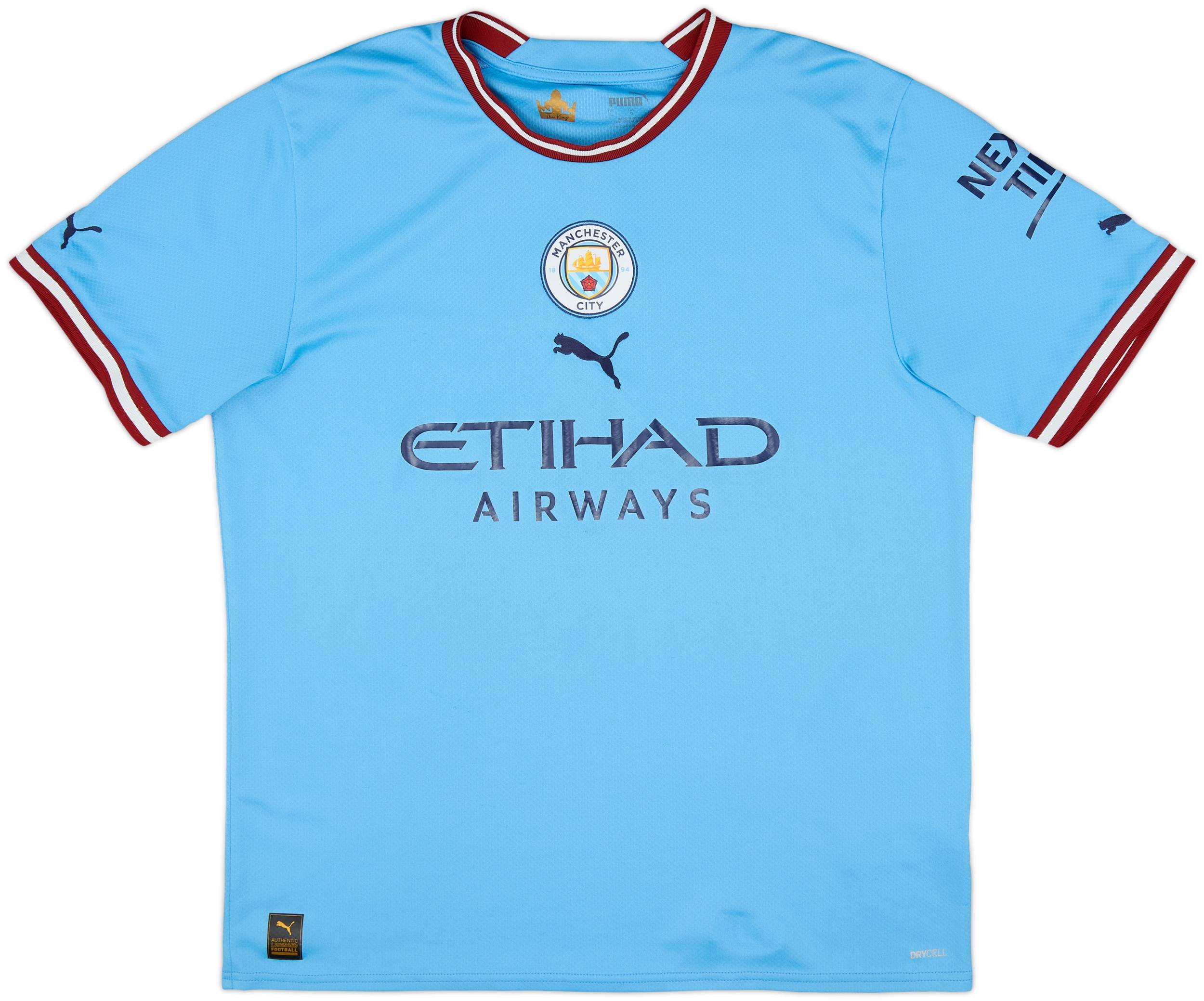 2022-23 Manchester City Home Shirt De Bruyne #17 - 8/10 - (L)