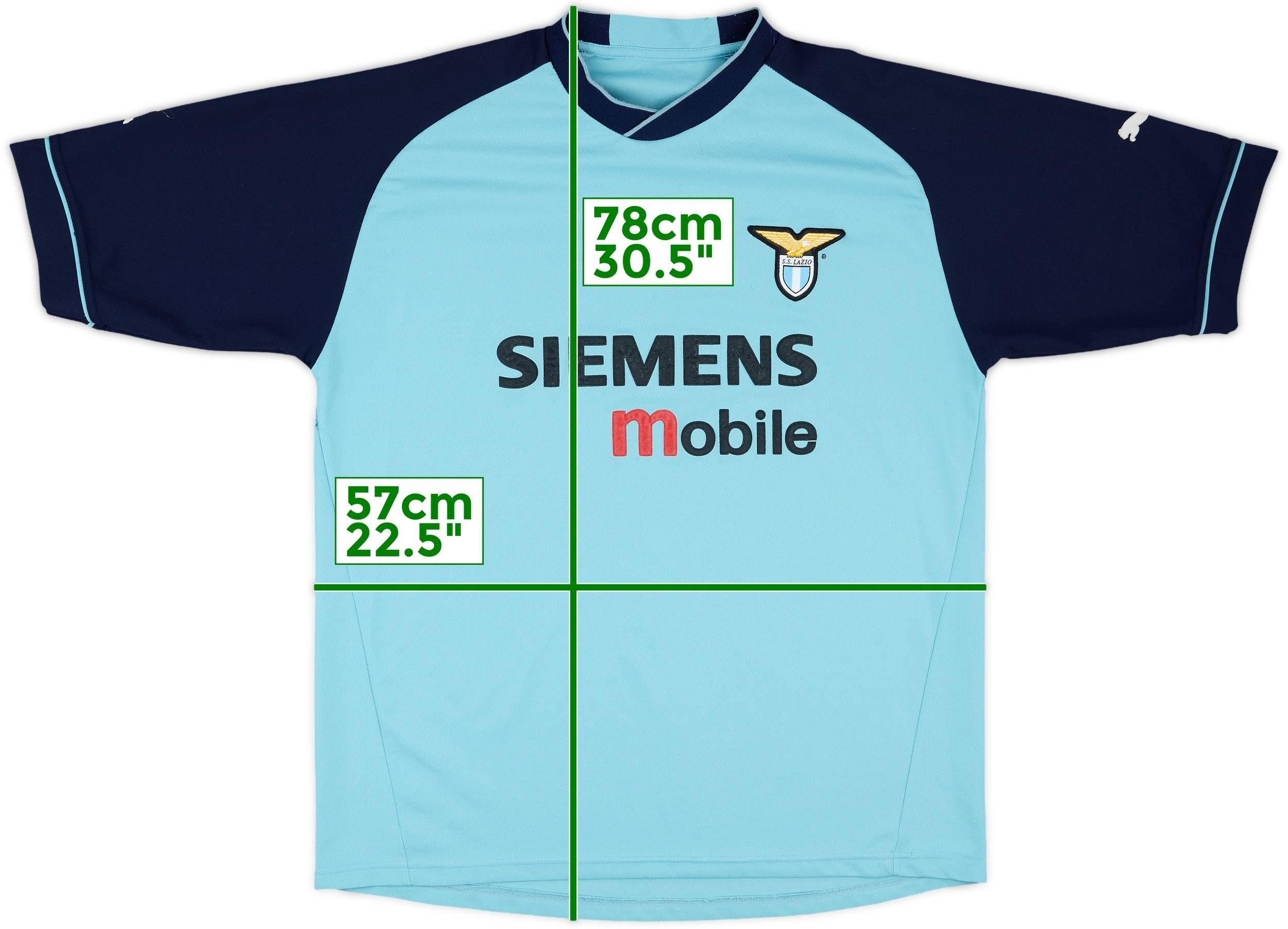 レア物！　【セリエA】S.S. Lazio Puma 半袖シャツ 黒水色 2002-03 Lazio Third Shirt - 8/10 - (XL)