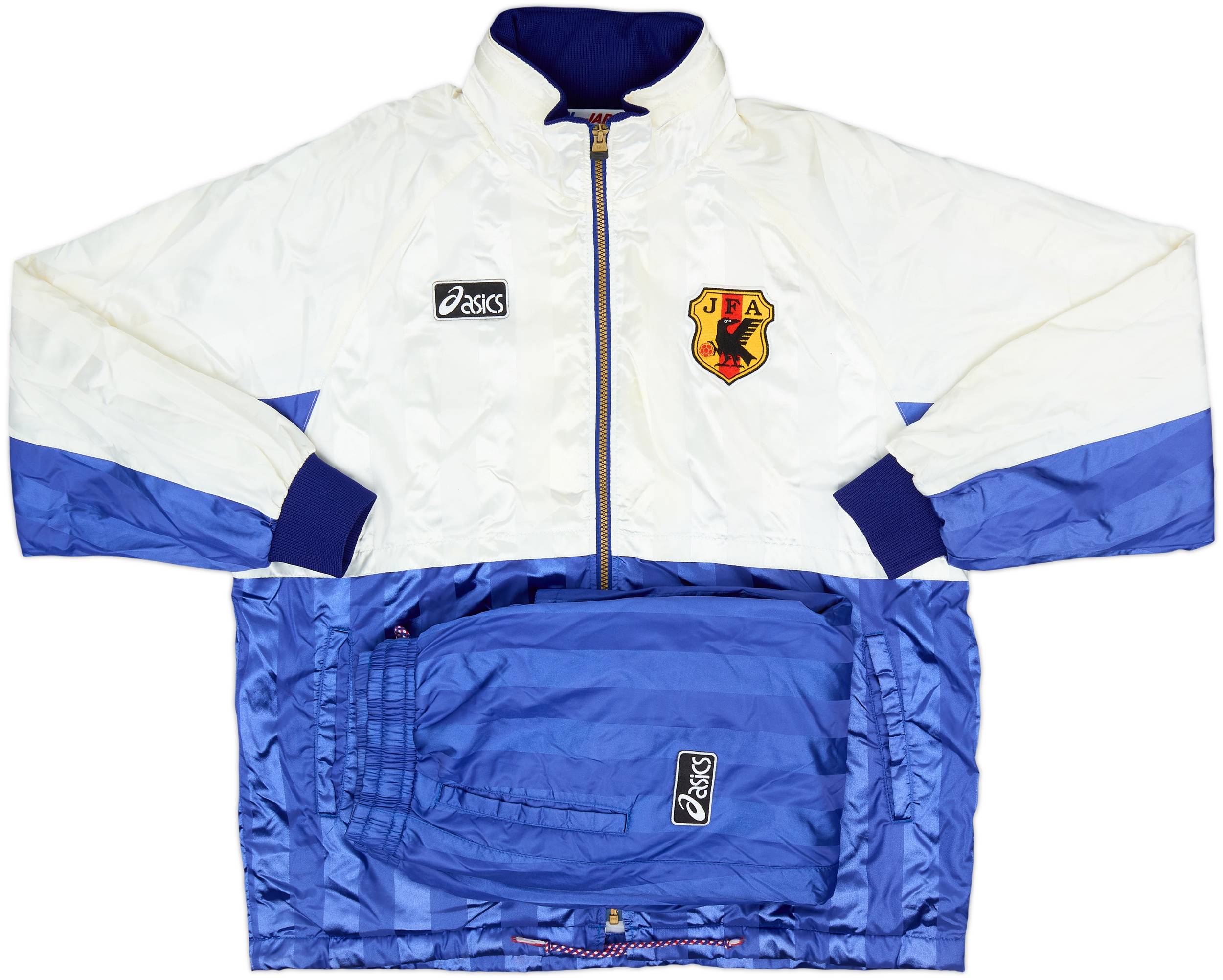 【98 asics 日本代表  L/S 中田 #8 英国製 BNTW】 1998 Japan Asics Tracksuit - 8/10 - (M)