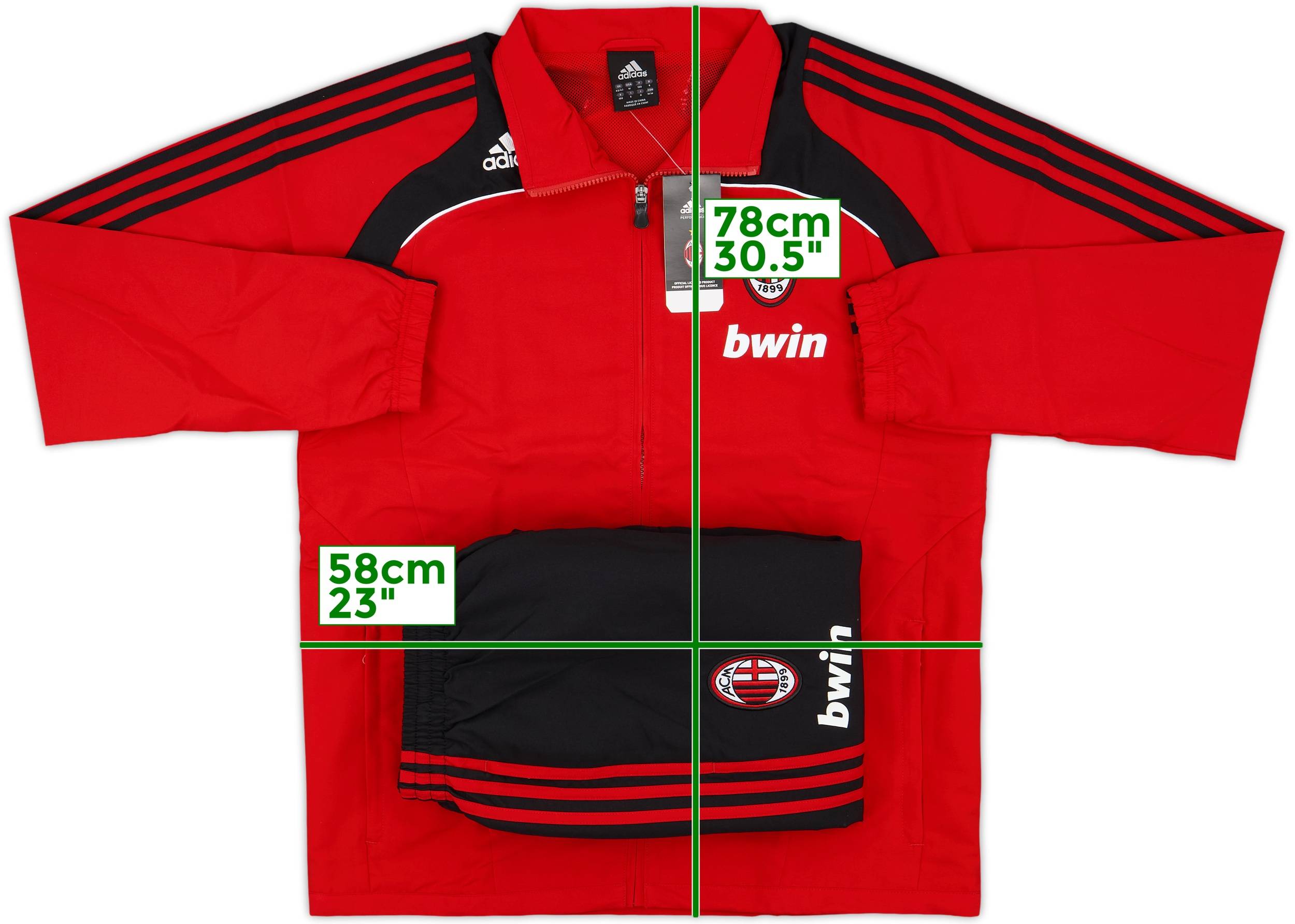 2008-09 AC Milan adidas Tracksuit (M/L)