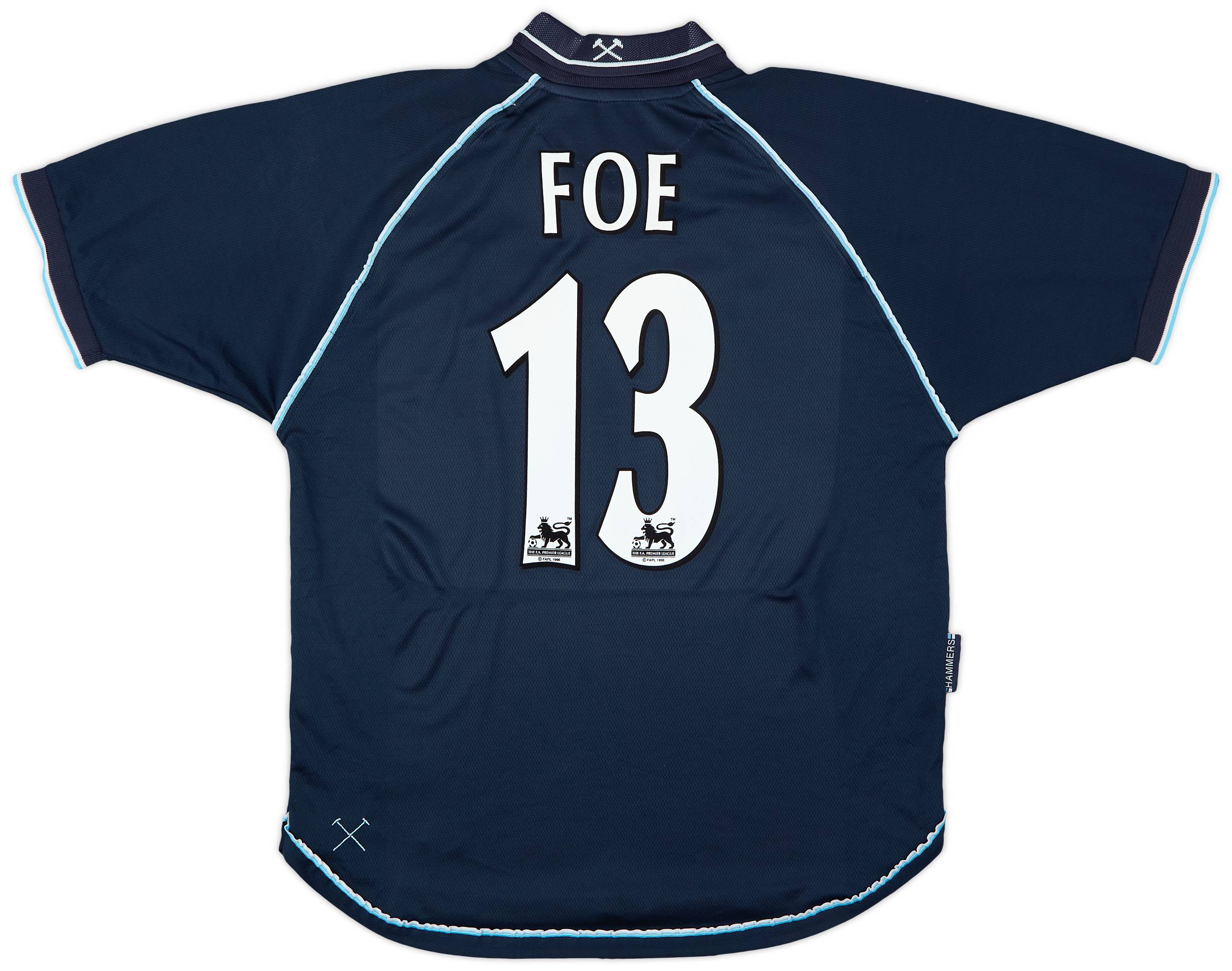 1999-01 West Ham Third Shirt Foe #13 - 8/10 - (L)