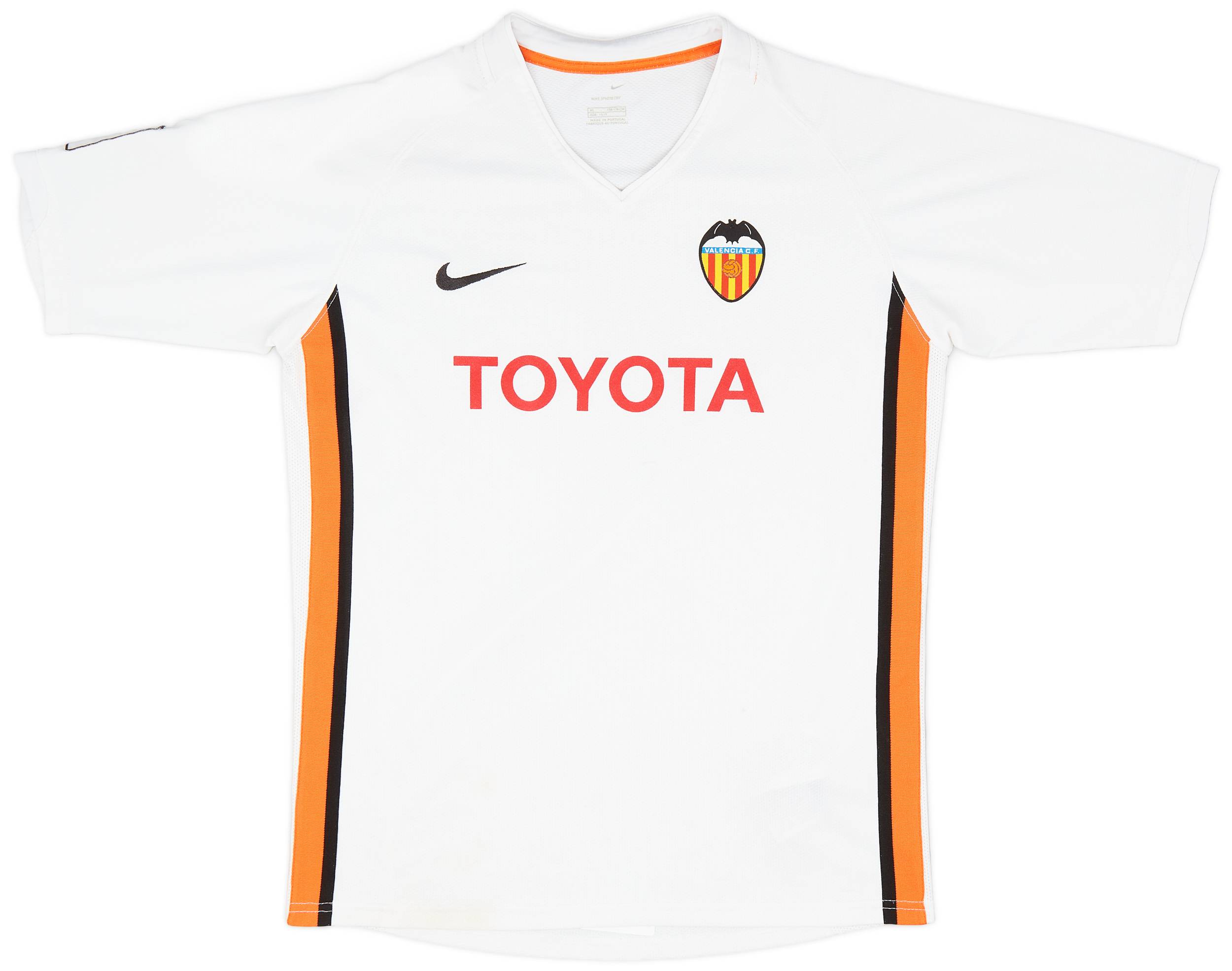 2006-07 Valencia Home Shirt - 8/10 - (XL.Boys)