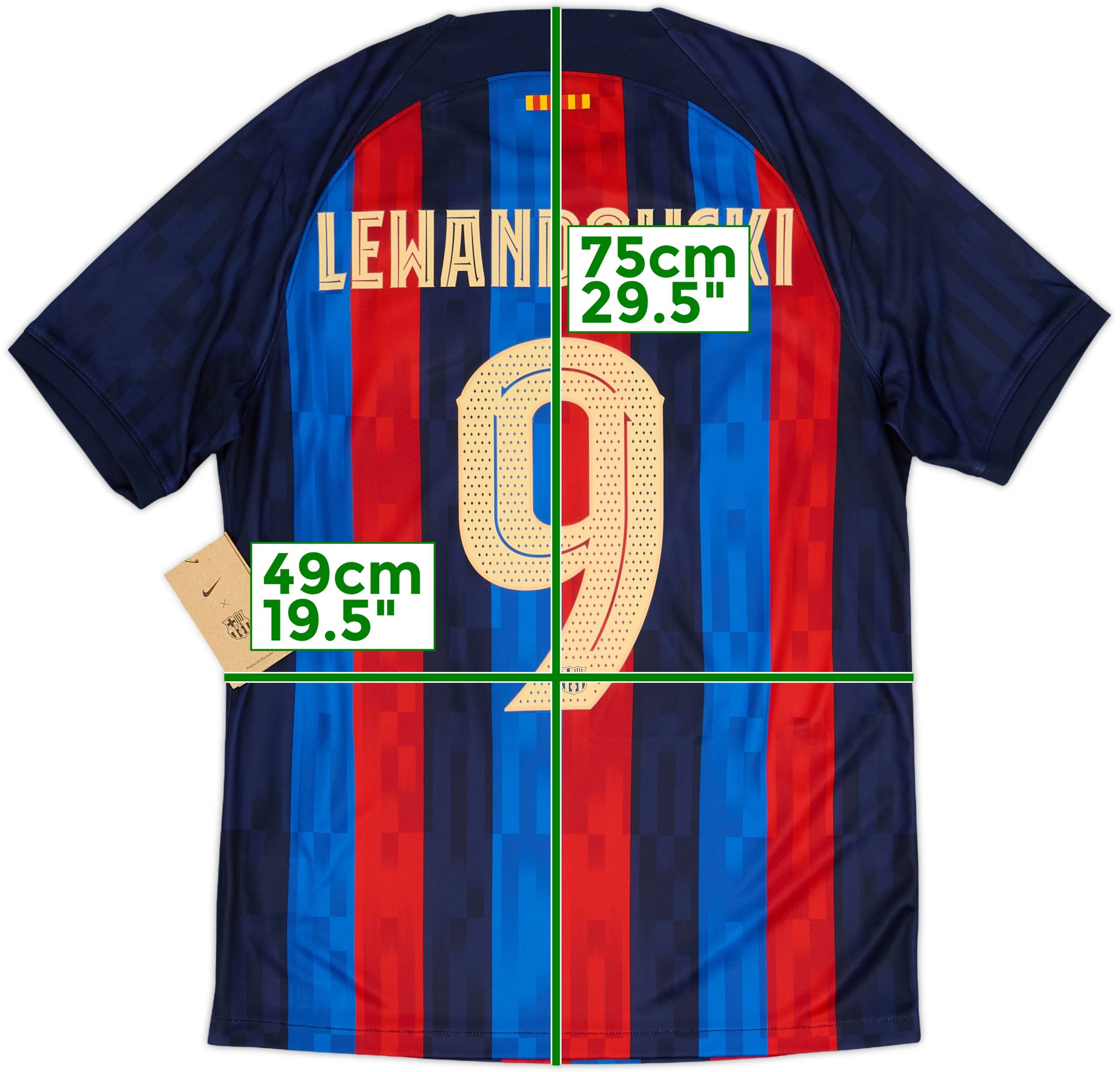 2022-23 Barcelona Home Shirt Lewandowski #9 (M)