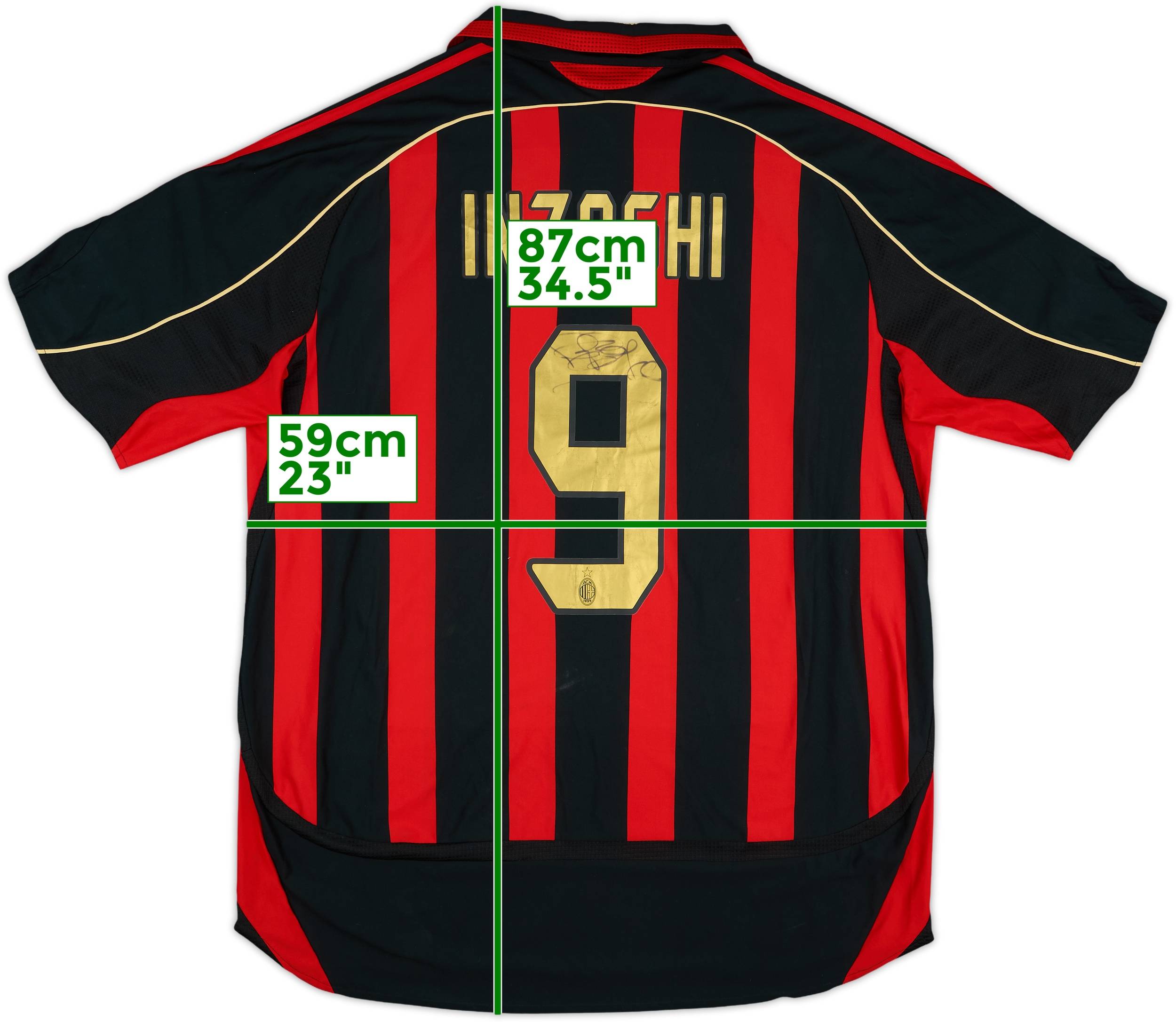 激安 超特価商店街  Signed Milan AC 2006-07 Home (XL) - 8/10 - #9 Inzaghi Shirt ウェア