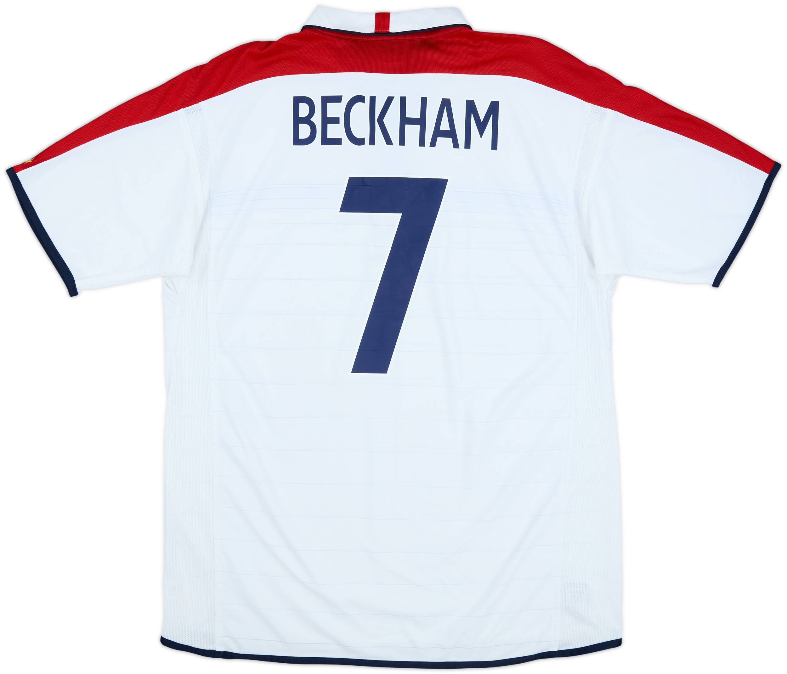 【特別訳あり特価】 Home England 2003-05 Shirt (XL) - 9/10 - #7 Beckham トップス