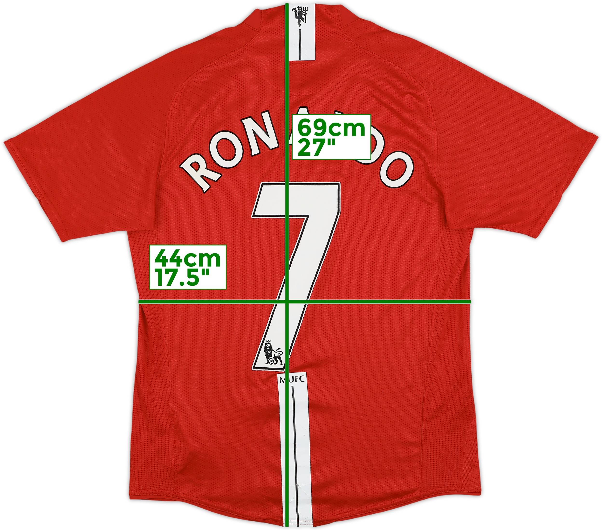 2025年のクリスマス 2007-09 Manchester United Home Shirt Ronaldo #7 - 7/10 - (S) ウェア