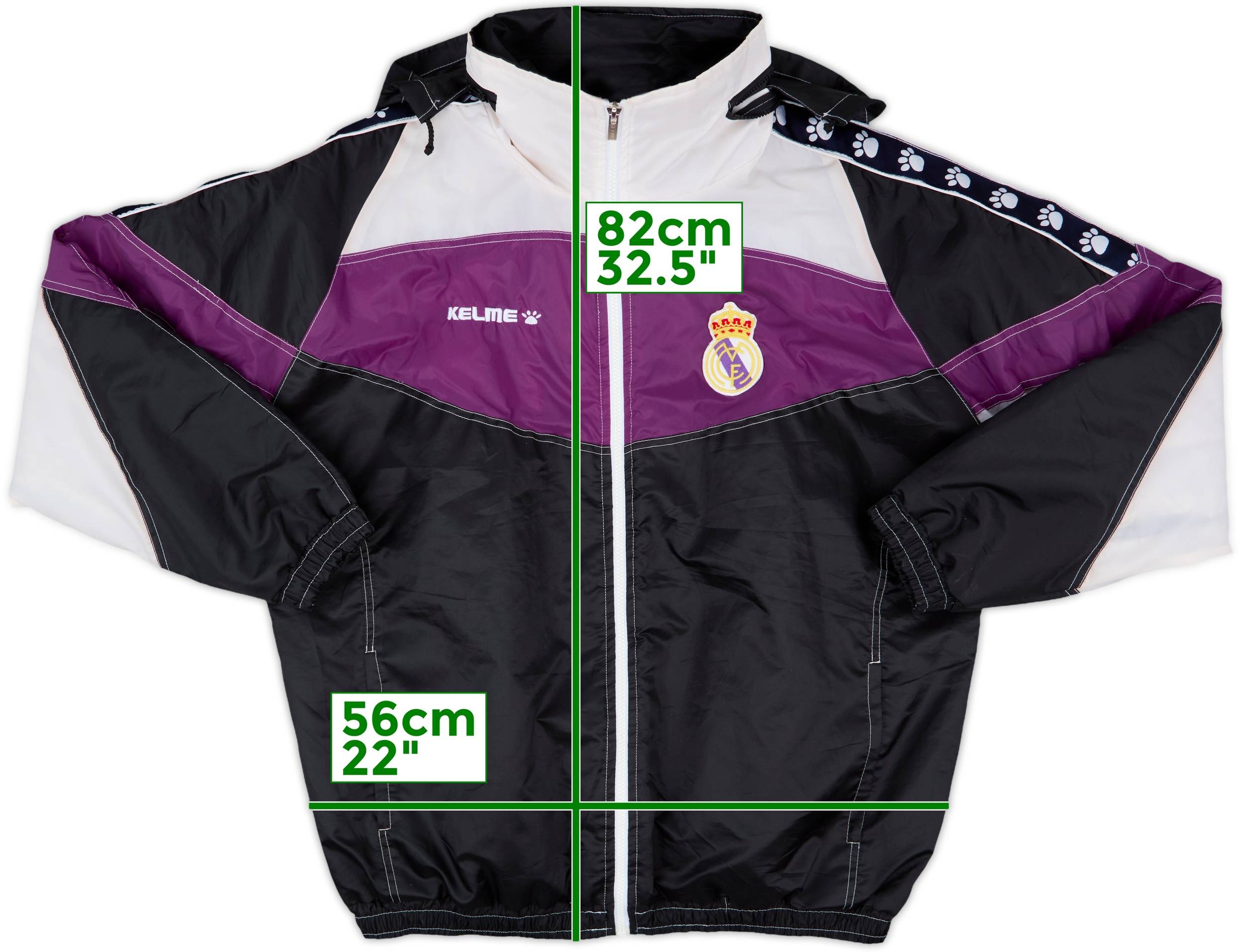 1997-98 Real Madrid Kelme Hooded Rain Jacket - 7/10 - (XL)