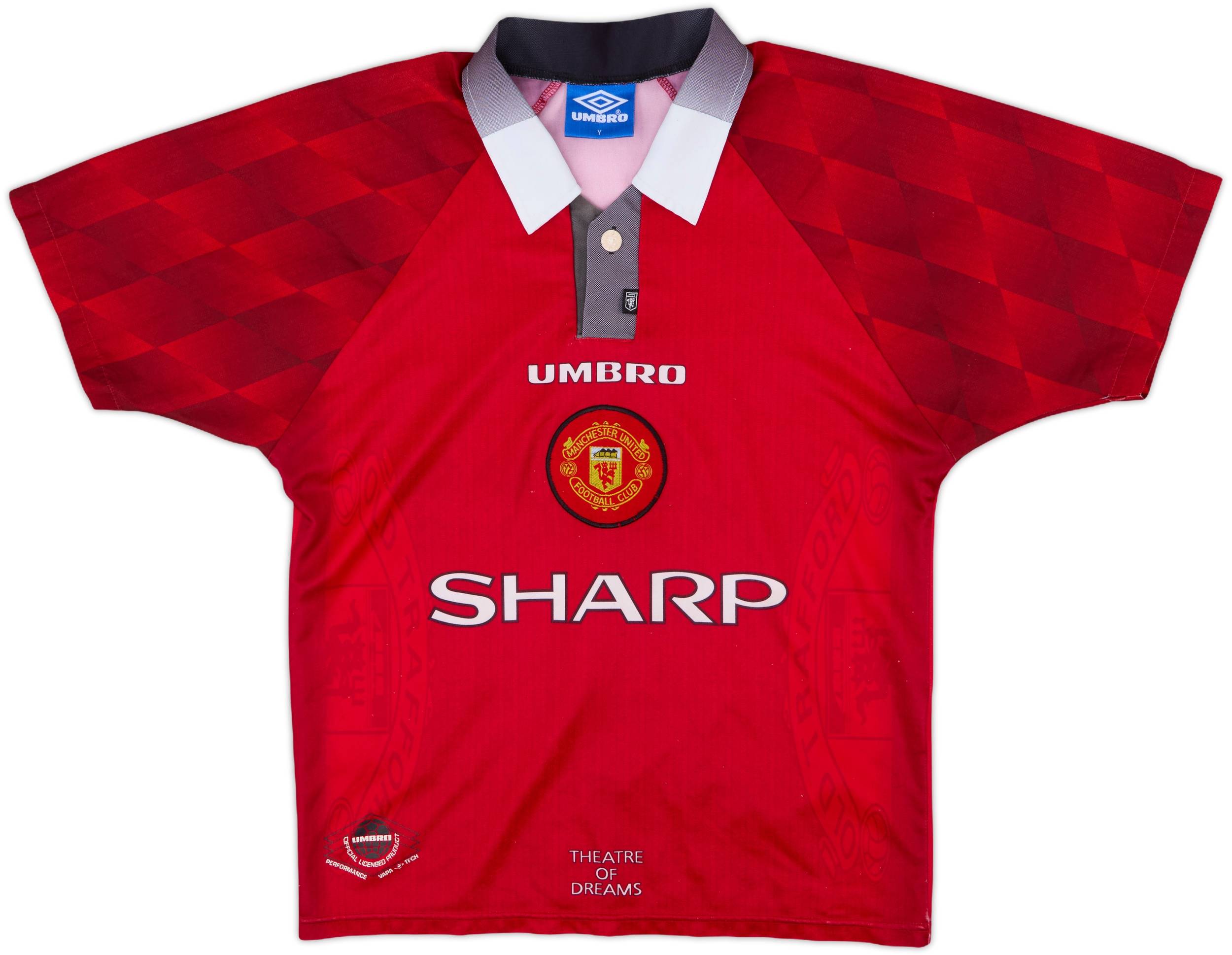 ウェア Manchester United Home Shirt Beckham #10 1996-98 Manchester United Home Shirt Beckham #10 - 8/10 - (Y)