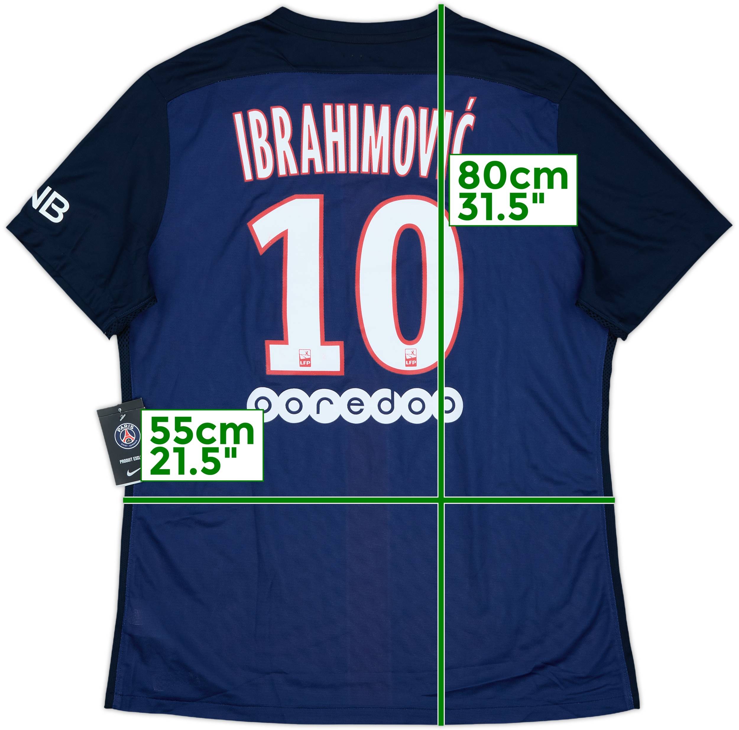 Zlatan Ibrahimovic #10 PSG 2015-16 Nike White Away Jersey