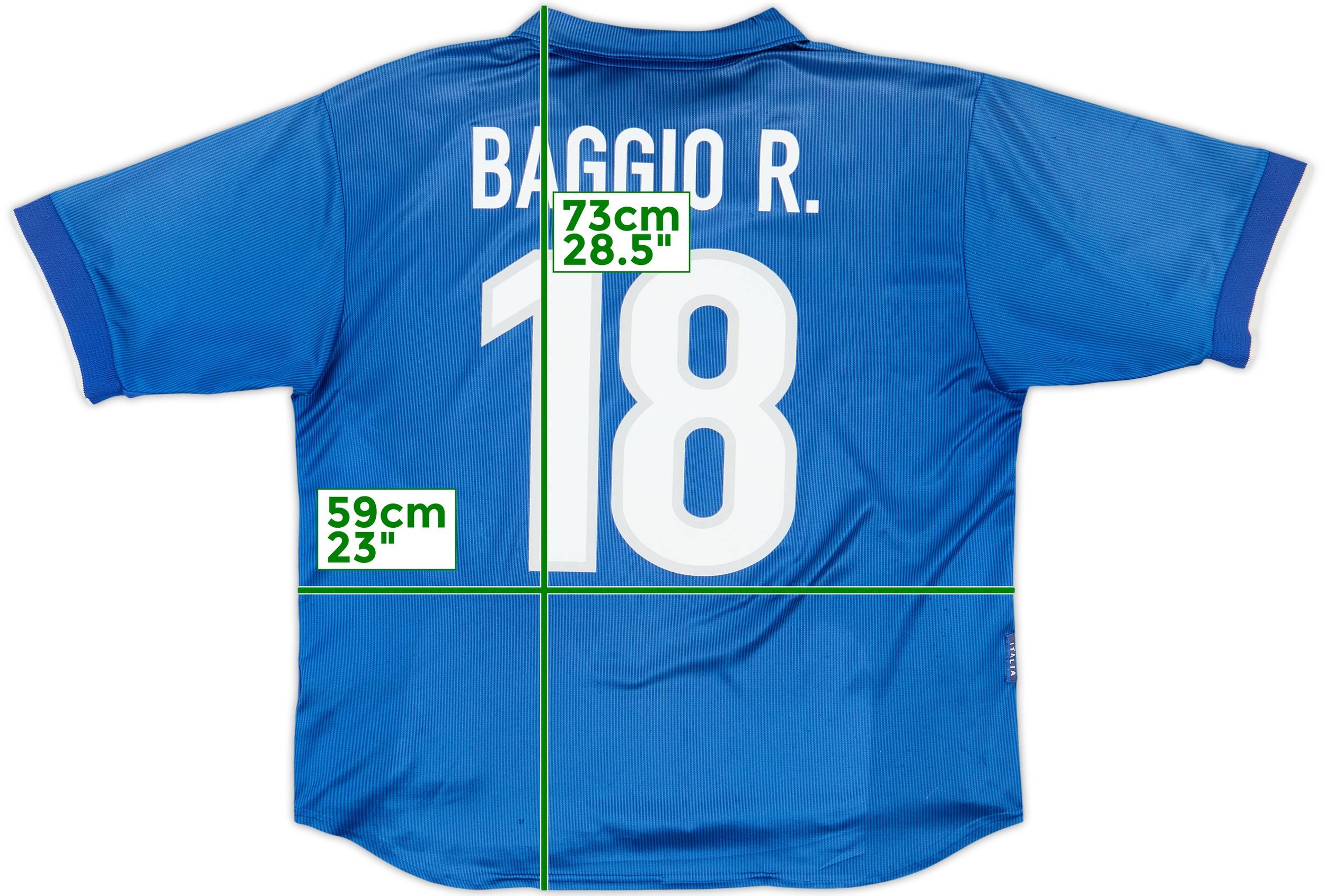 1997-98 Italy Home Shirt Baggio R. #18 - 6/10 - (XL)