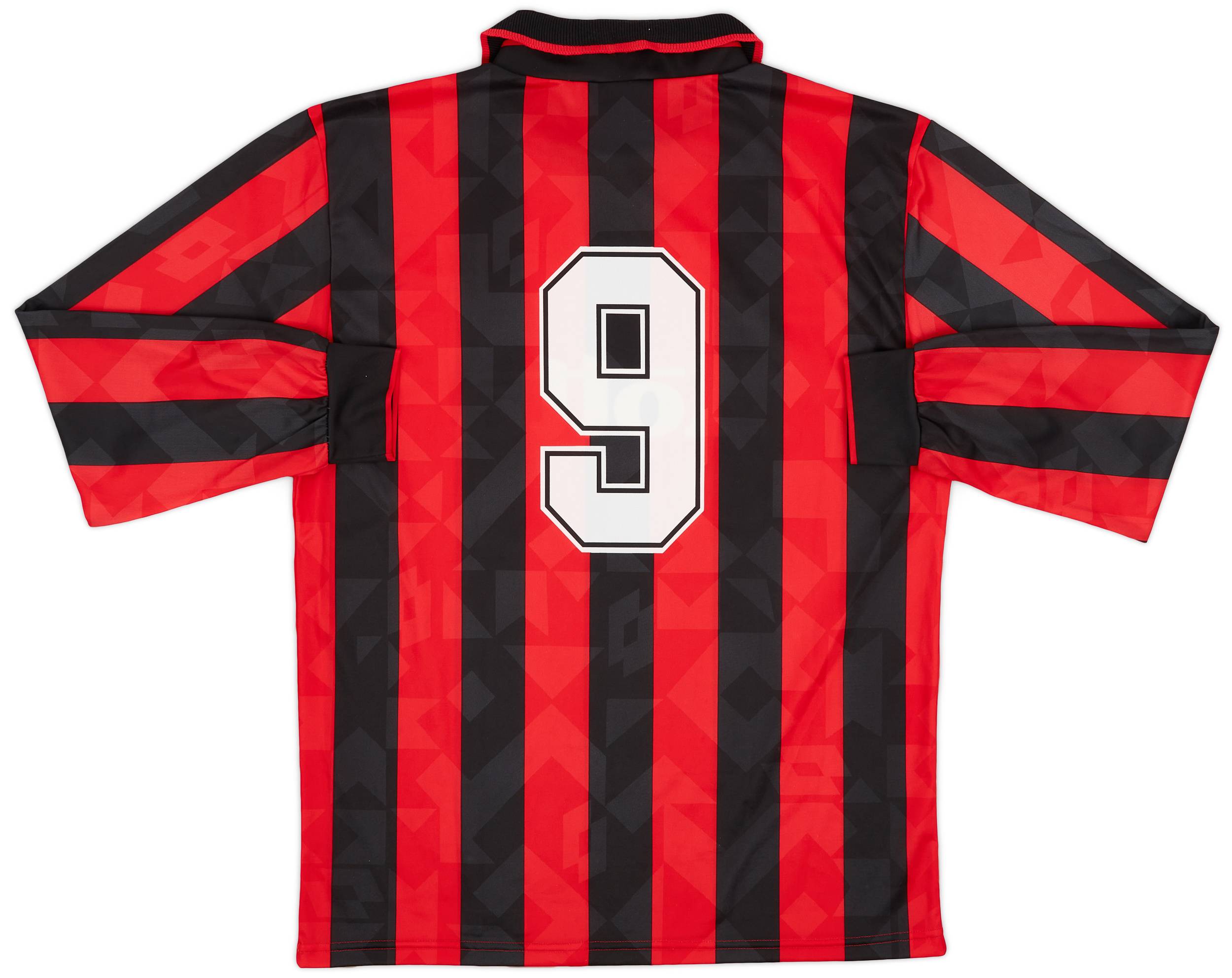 【本物保証】 L/S Home Milan AC 1993-94 Shirt (M) - 7/10 - #9 ウェア