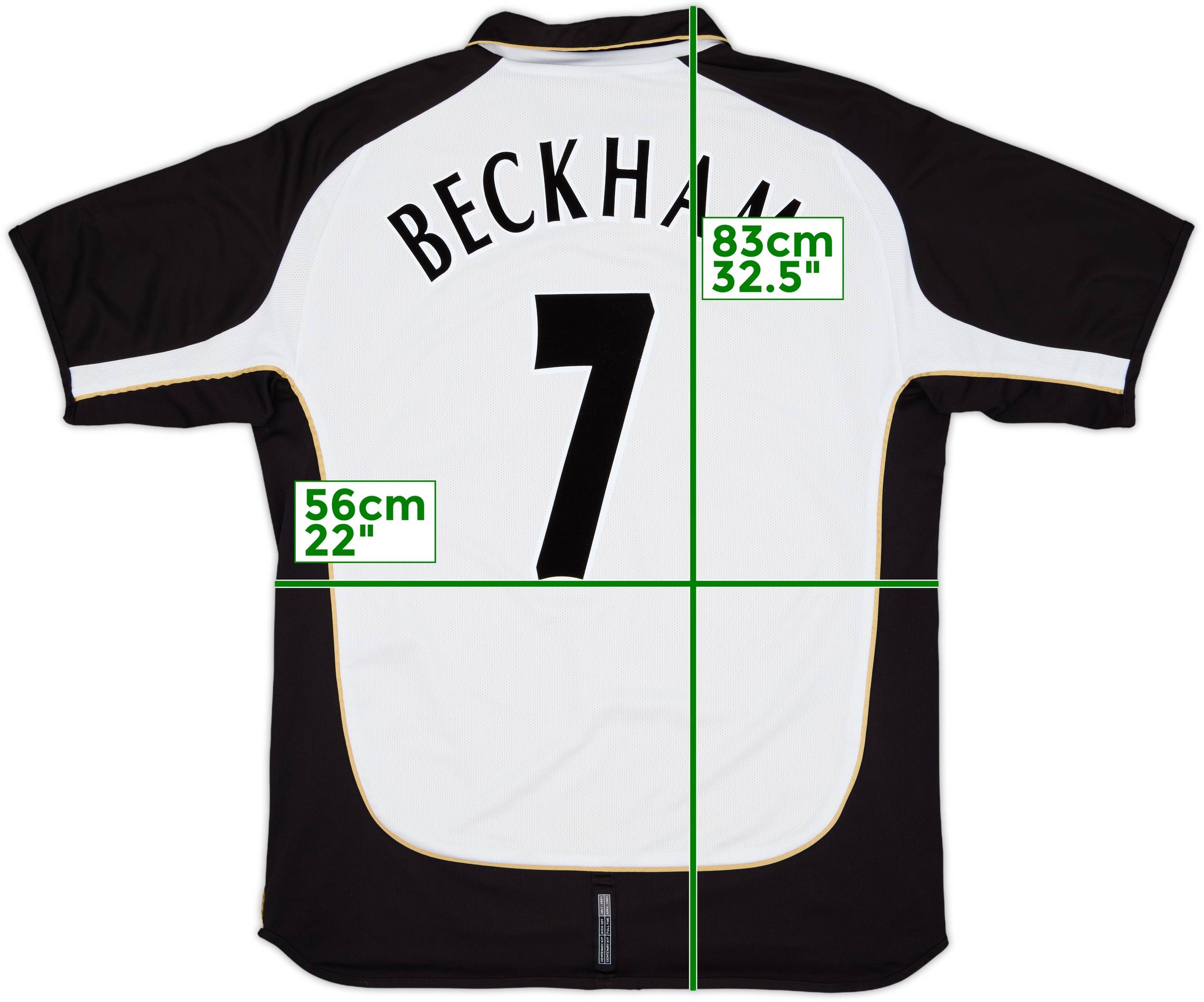 2001-02 Manchester United Centenary Away/Third Shirt Beckham #7