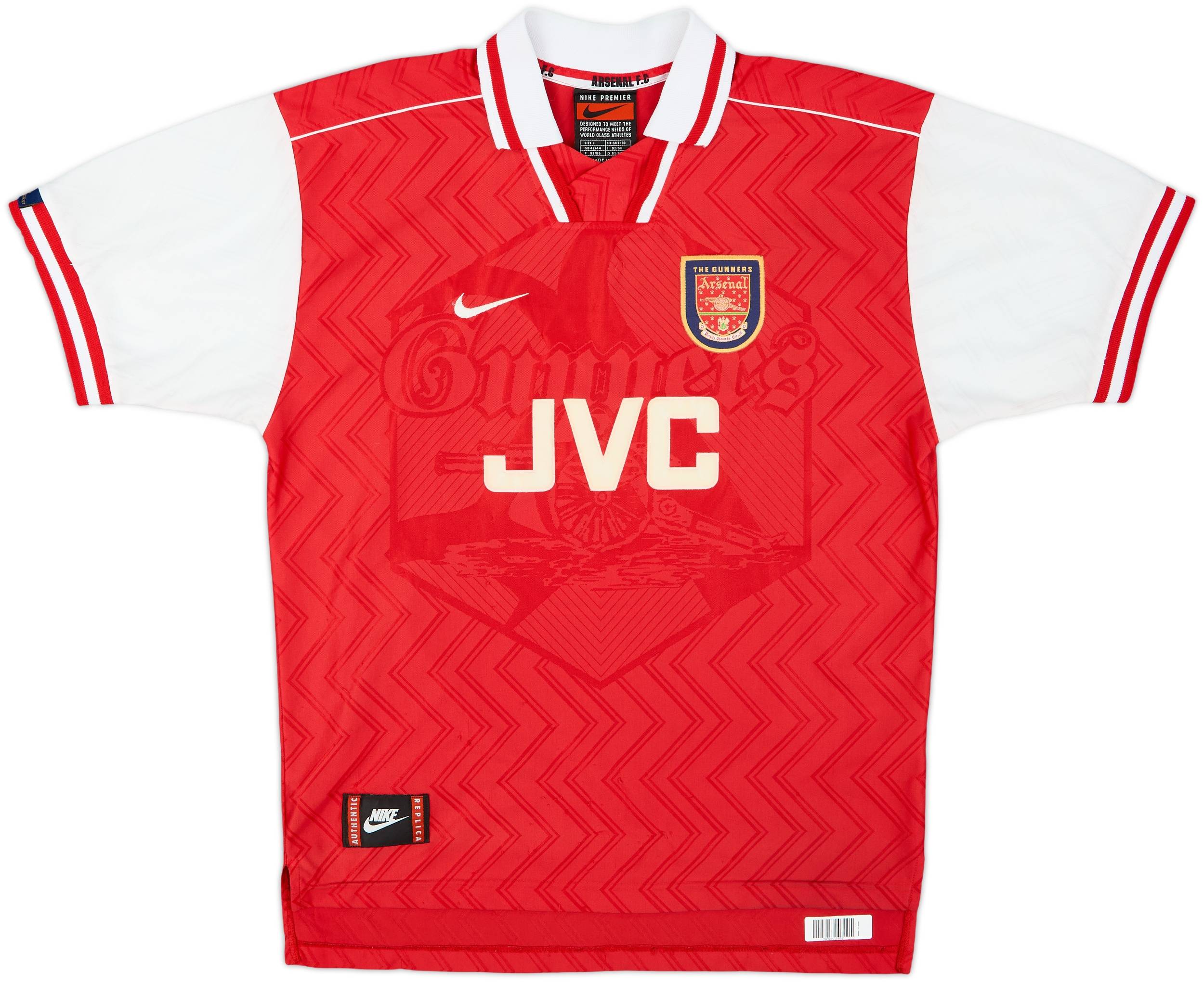 1996-98 Arsenal Home Shirt Wright #8 - 9/10 - (L)