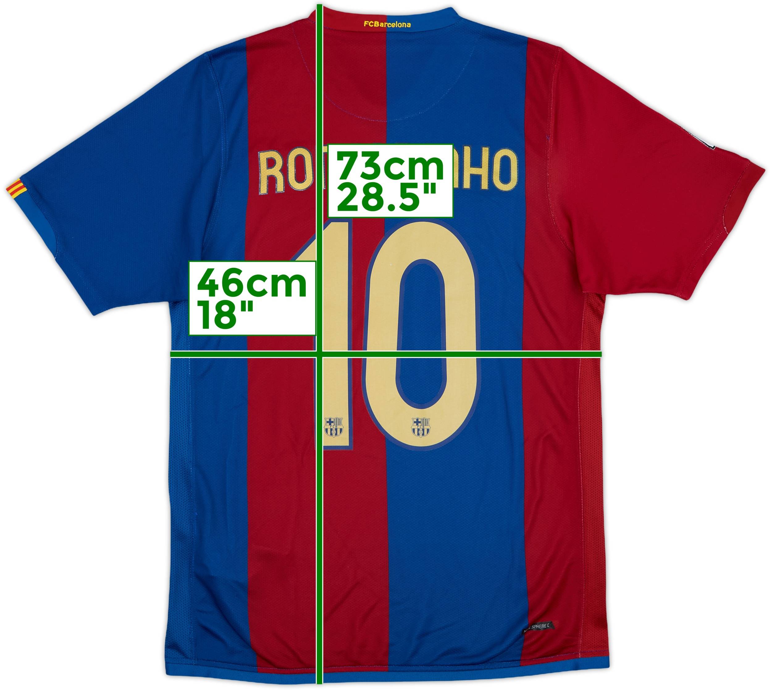 2006-07 Barcelona Home Shirt Ronaldinho #10 - 8/10 - (L)