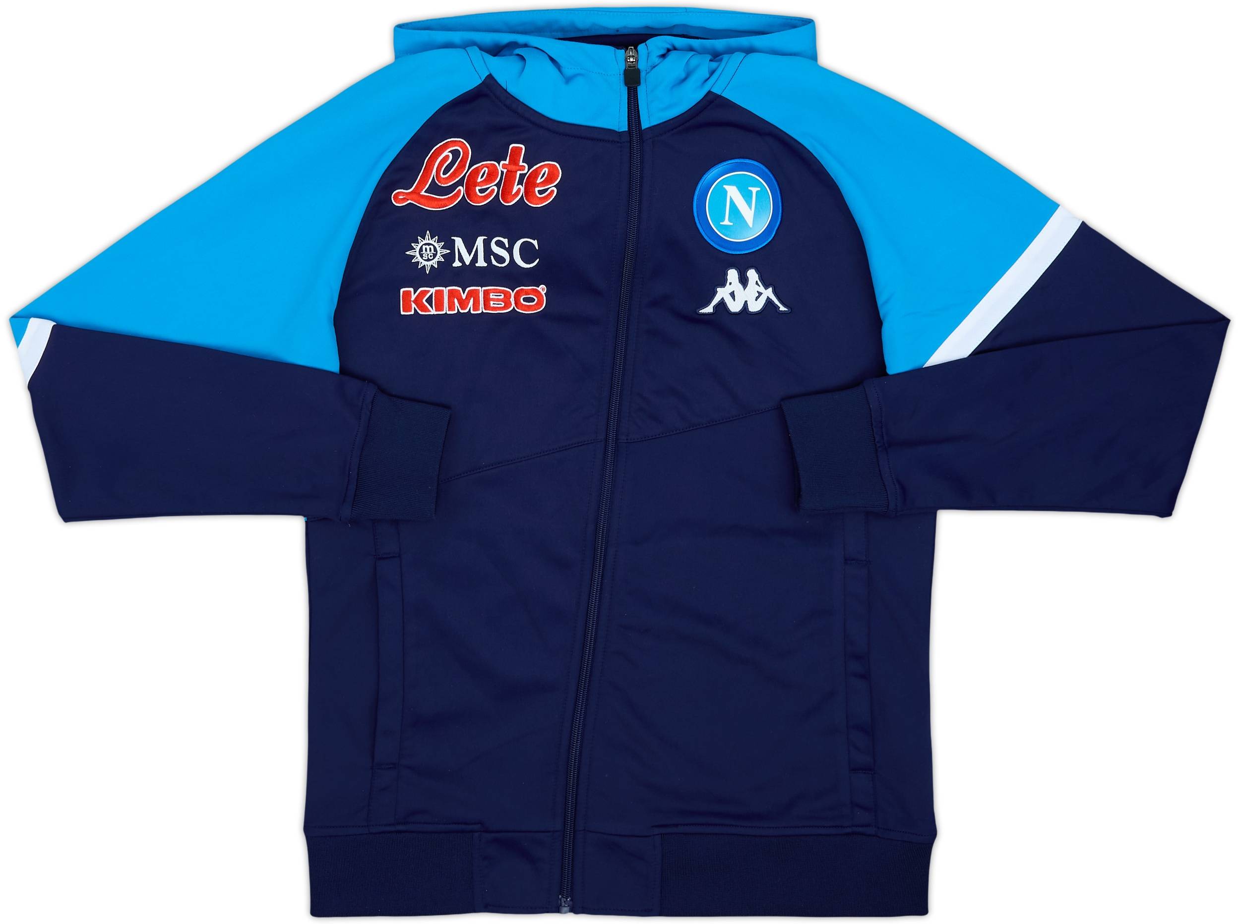 2020-21 Napoli Kappa Chaqueta de chándal con capucha - 9/10 - (S)