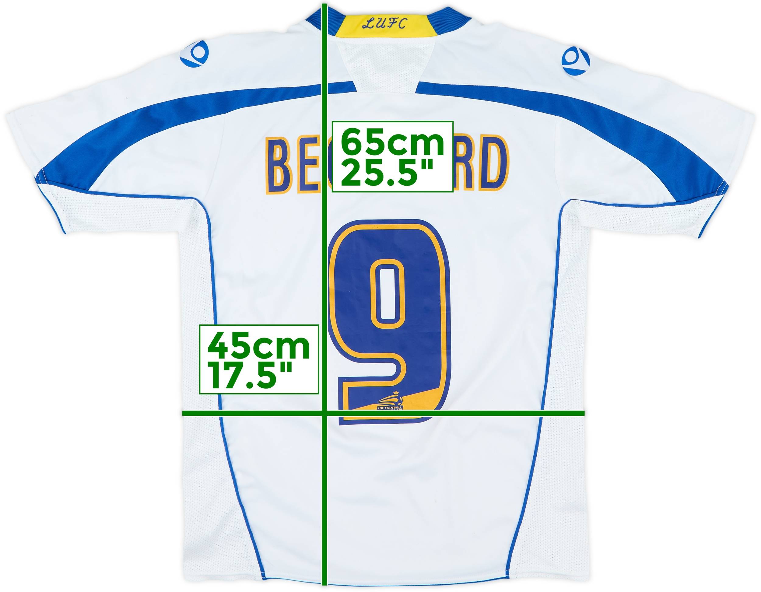 に*や様 【正規品】リーズ　Leeds United BECKFORD 2008-09 Leeds United Home Shirt Beckford #9 - 7/10 - (L.Boys)