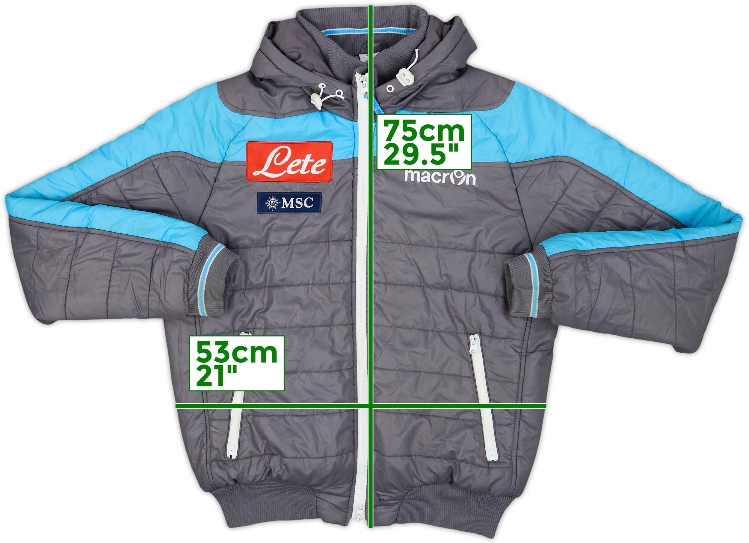 macron SSCナポリ フルジップジャケット XXL macron SSCナポリ フルジップジャケット XXL