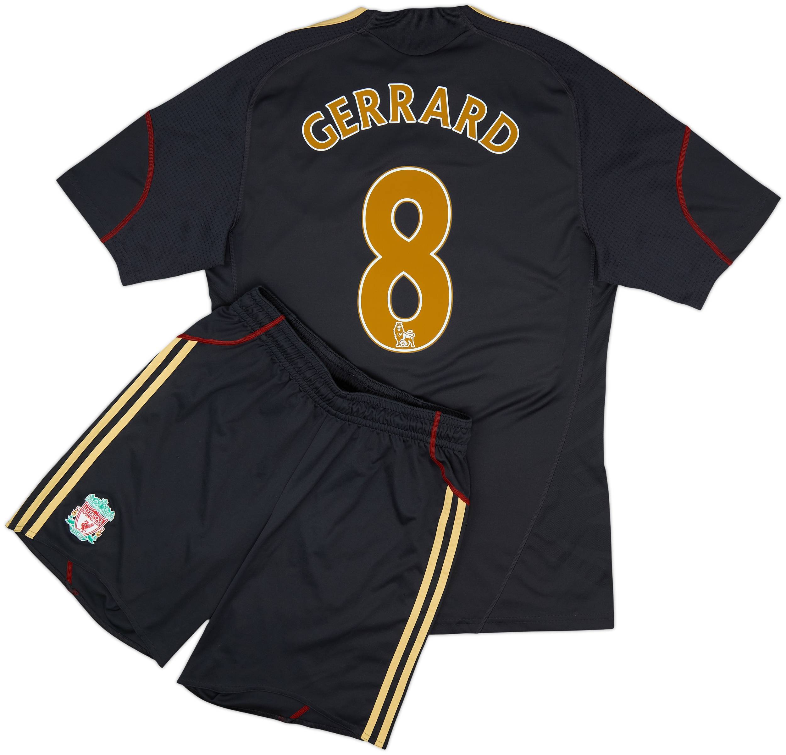 2009-10 Liverpool Away Shirt & Shorts Gerrard #8 - 9/10 - (M)