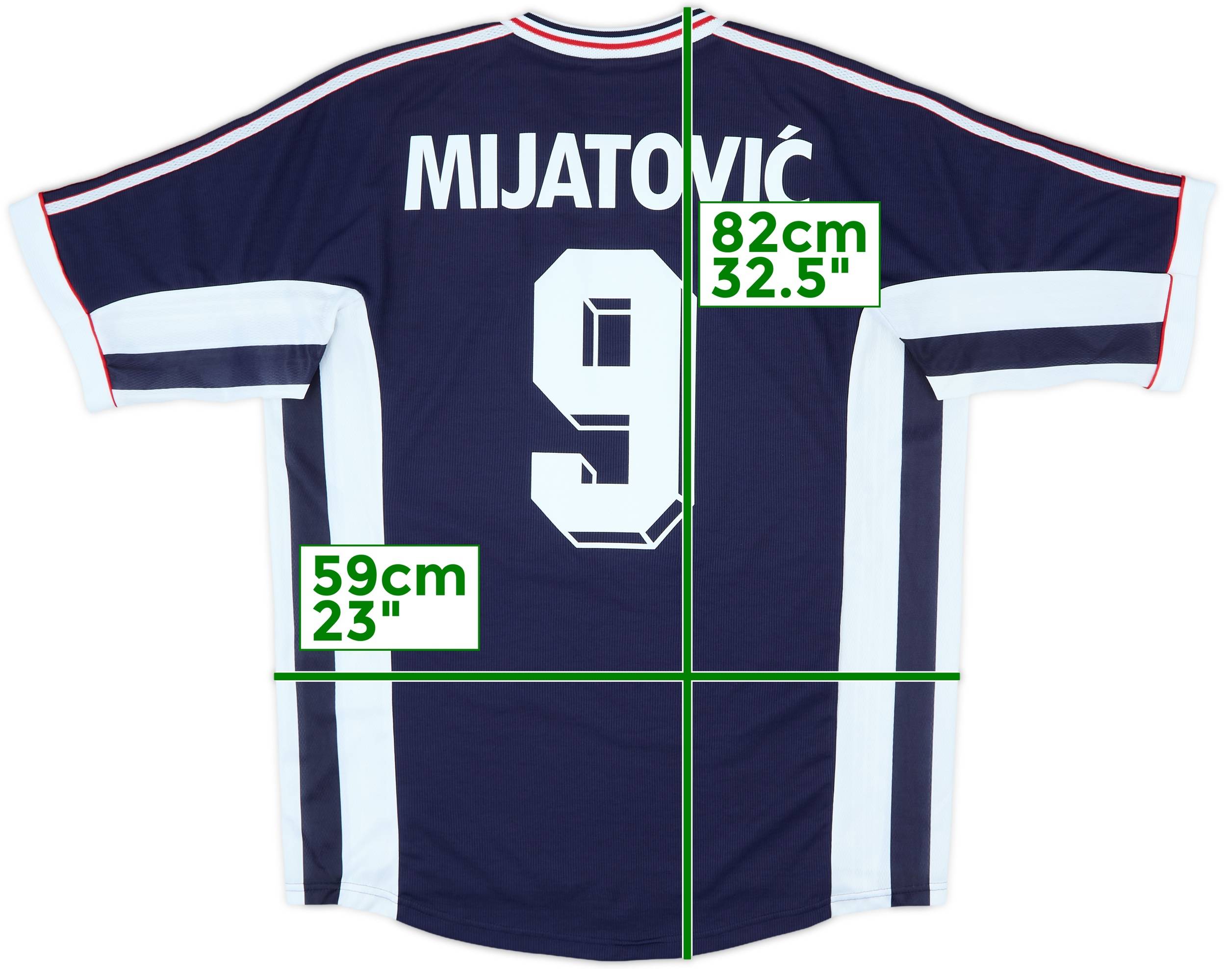 【おしゃれ】 1998-99 Yugoslavia Home Shirt Mijatovic #9 - 10/10 - (L) ウェア